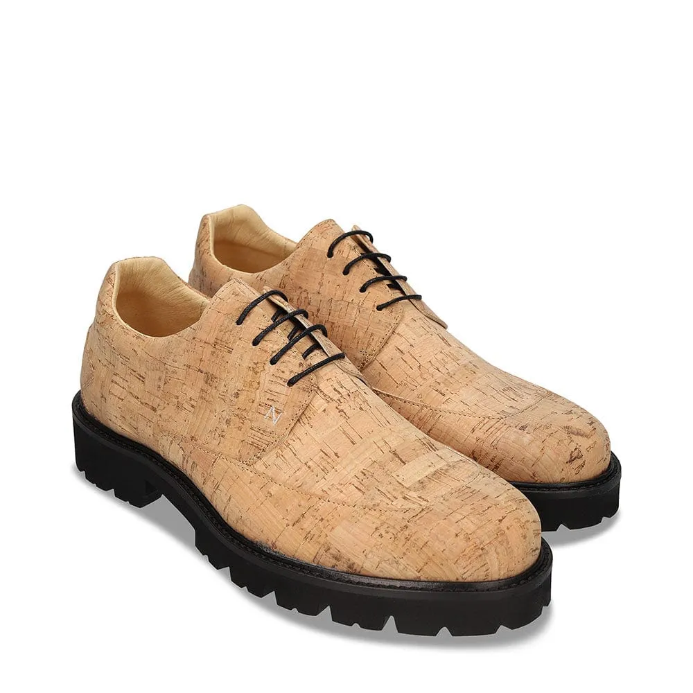 Chaussures Derby Vegan pour Homme Nolan en Liège | Marron