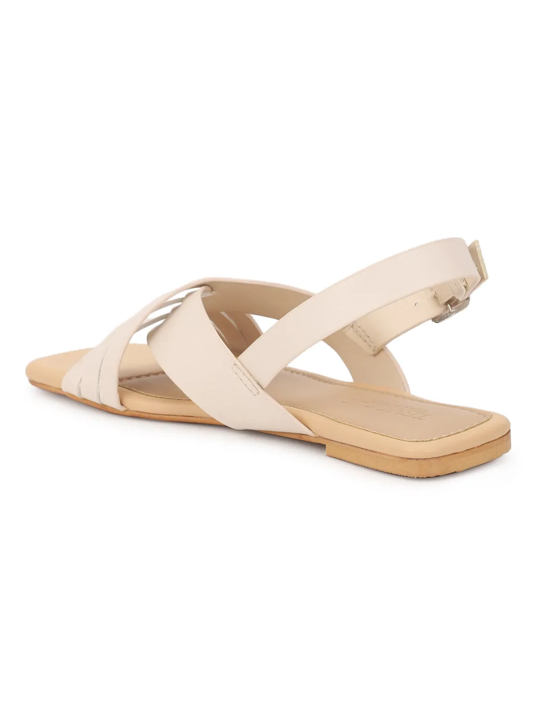 Sandales plates en PU nude (TC-ST-001-NUD)