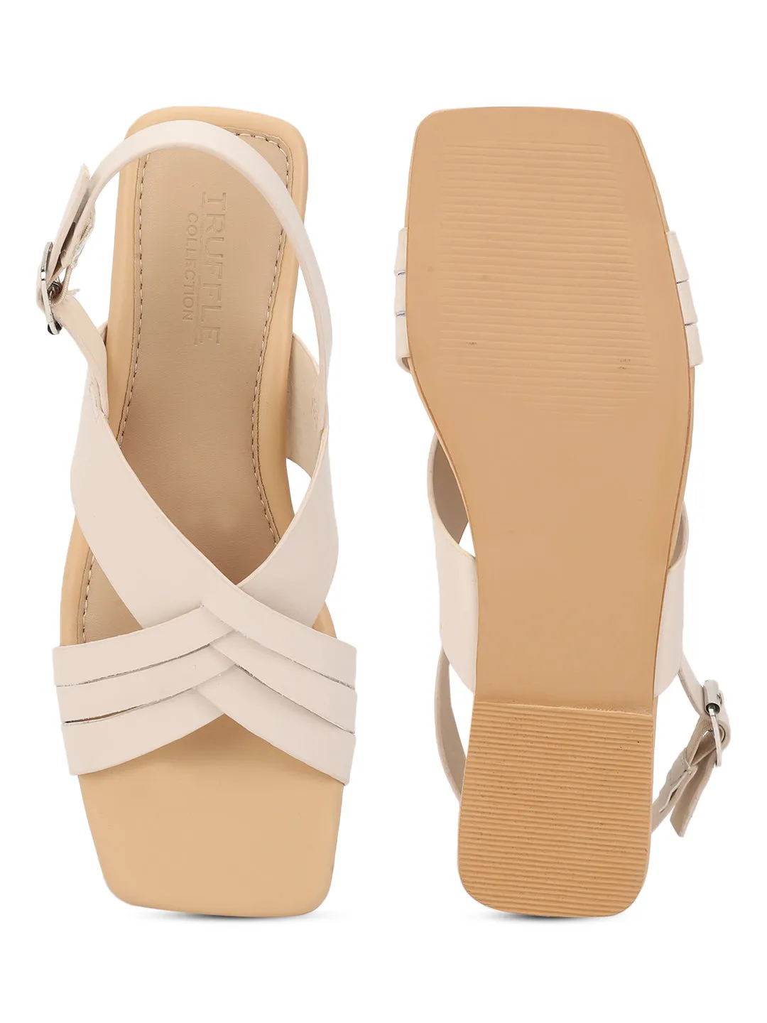 Sandales plates en PU nude (TC-ST-001-NUD)