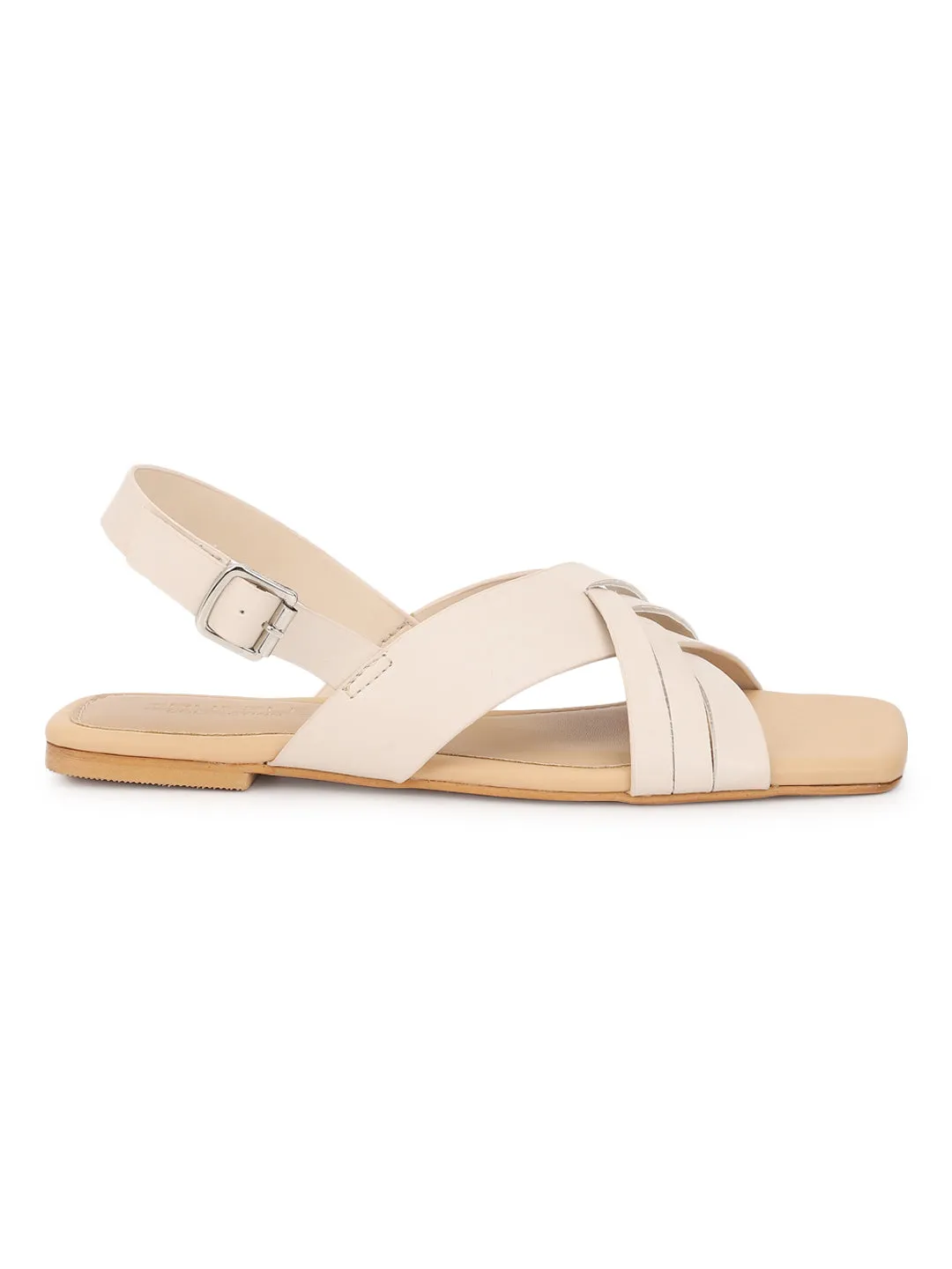 Sandales plates en PU nude (TC-ST-001-NUD)