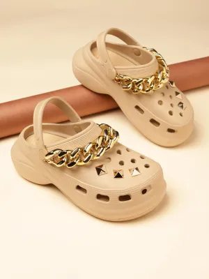 Mules en PU nude à enfiler (TC-RS3481-NUD)
