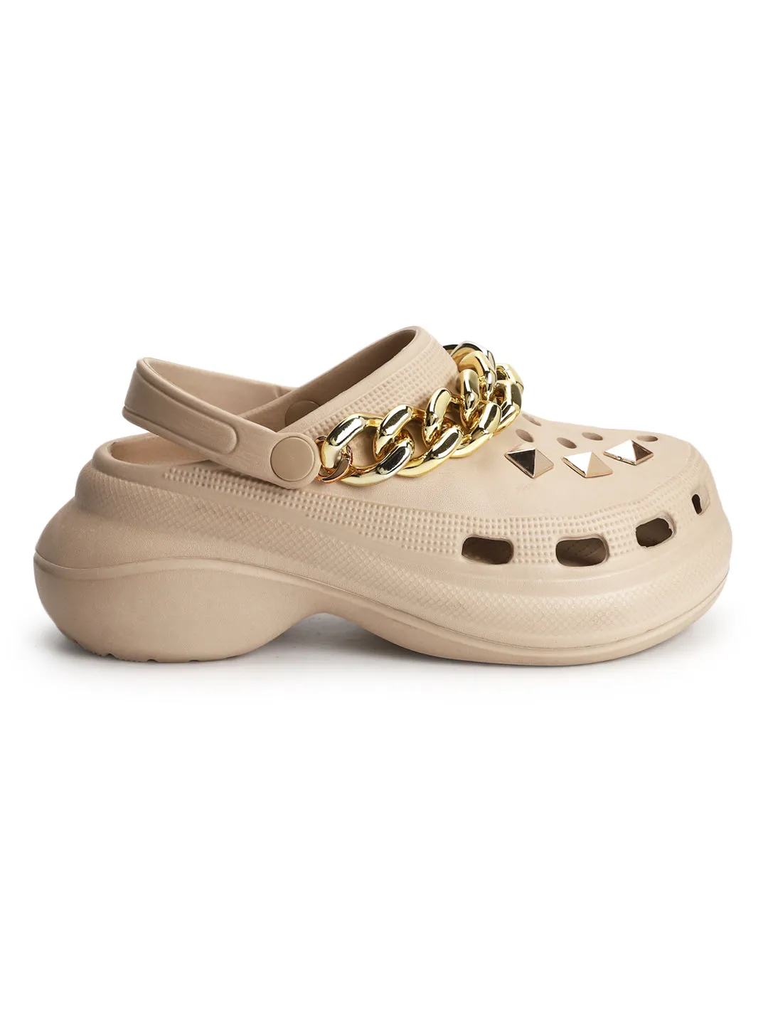 Mules en PU nude à enfiler (TC-RS3481-NUD)