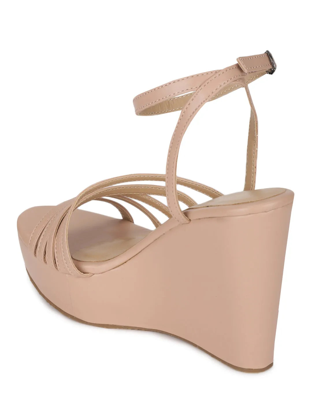 Sandale à plateforme PU nude (TC-ST-1017-NUD)