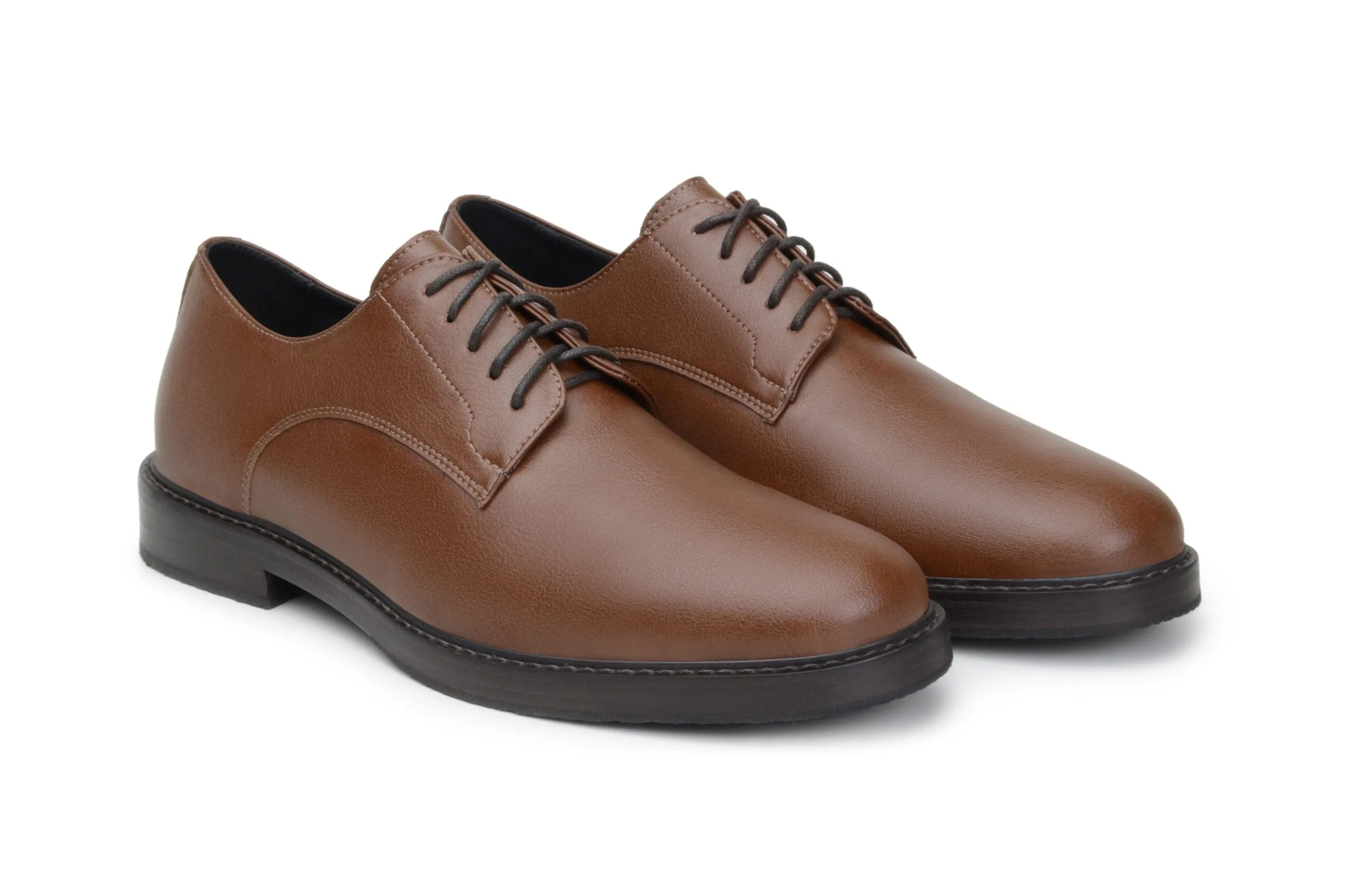 Derby pour Homme Olof en Simili-Cuir Vegan | Marron Châtaigne