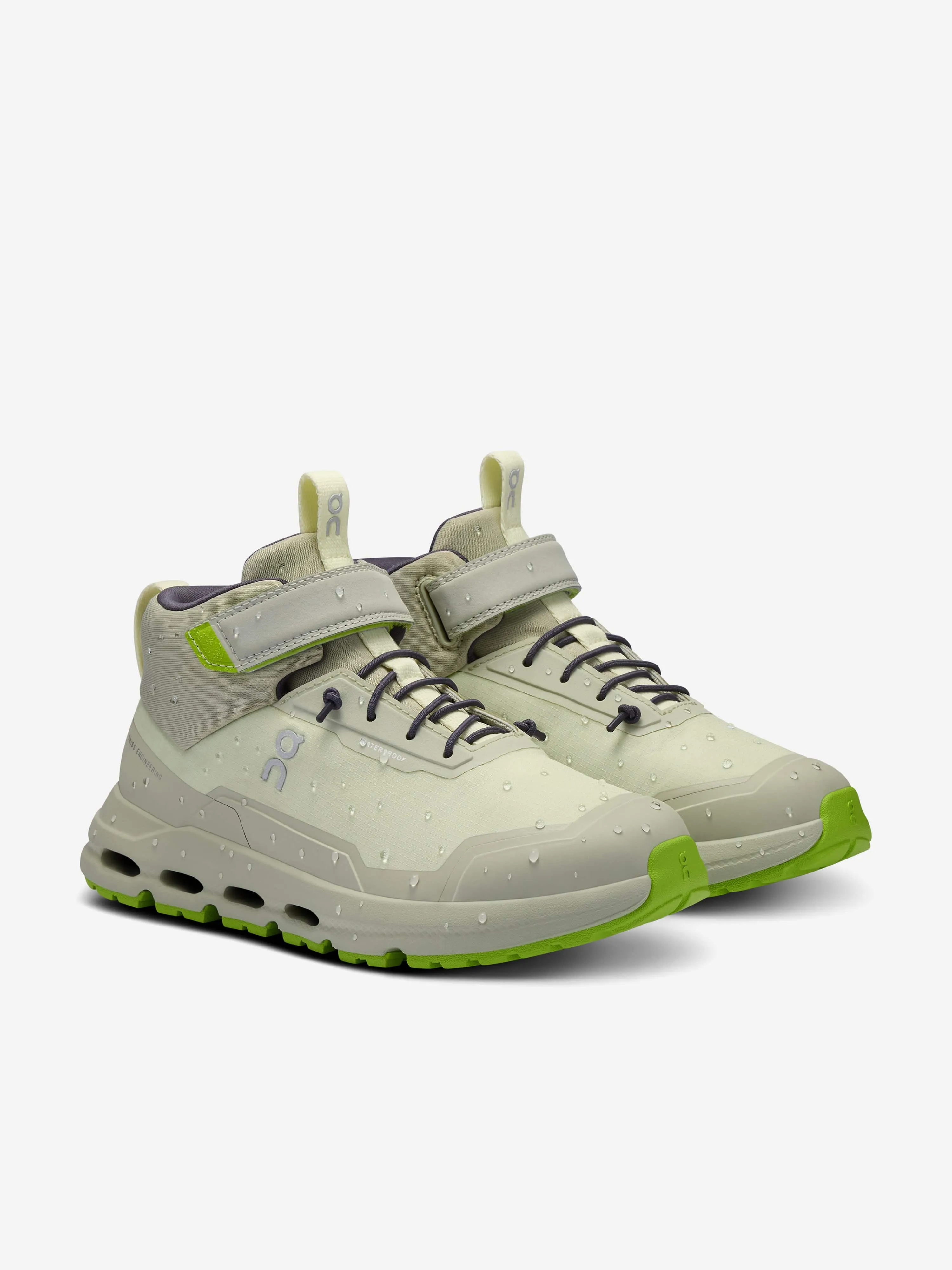 Chaussures de Running Enfant Cloudhero Mid Imperméables en Vert