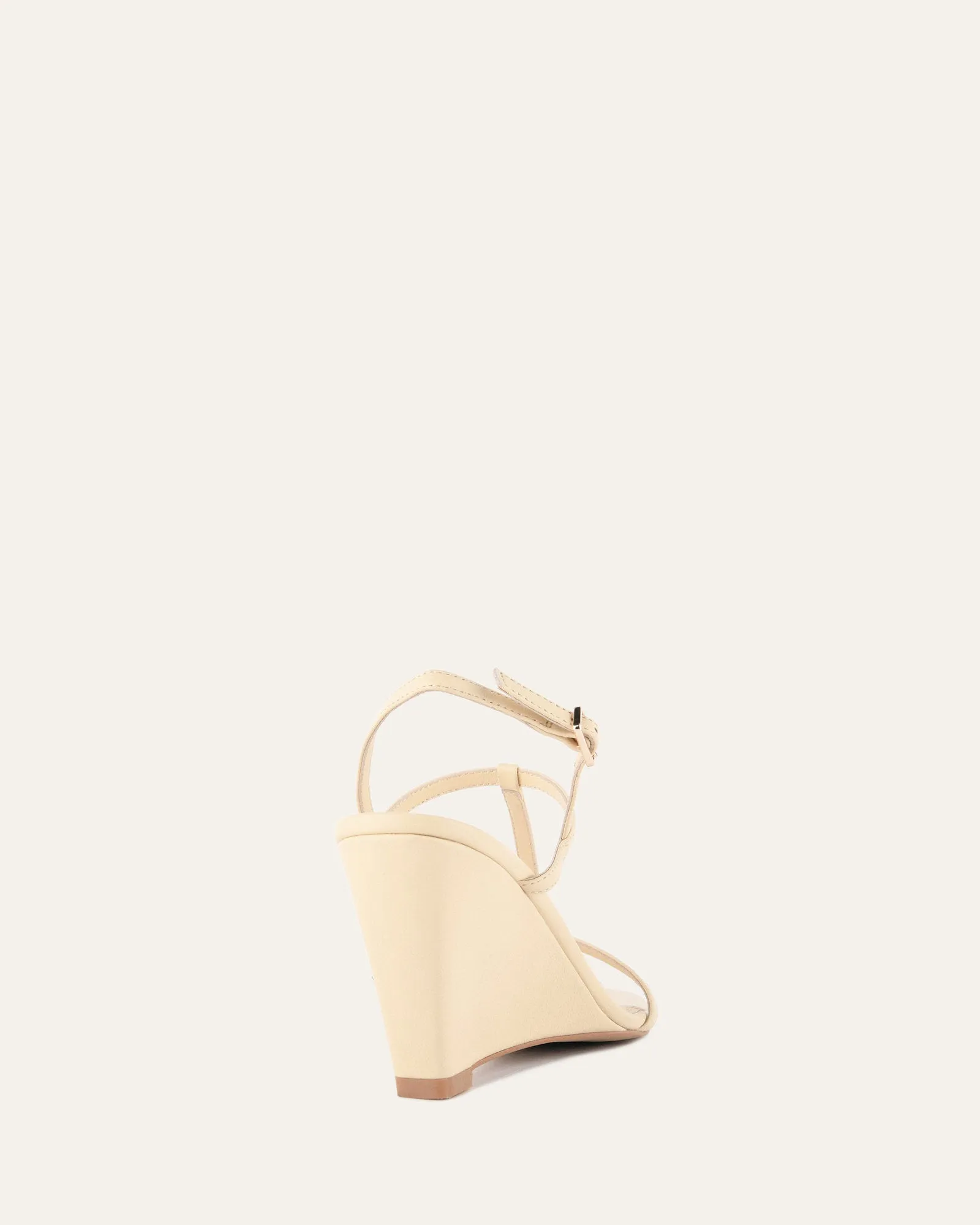 OPHELIA ESCARPINS À TALON MID WEDGE EN CUIR BEURRE