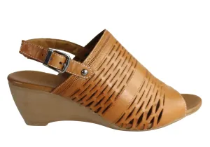 Orizonte Posy Sandales Femme à Talon Larges en Cuir Européen Confortables Chaussures Orizonte