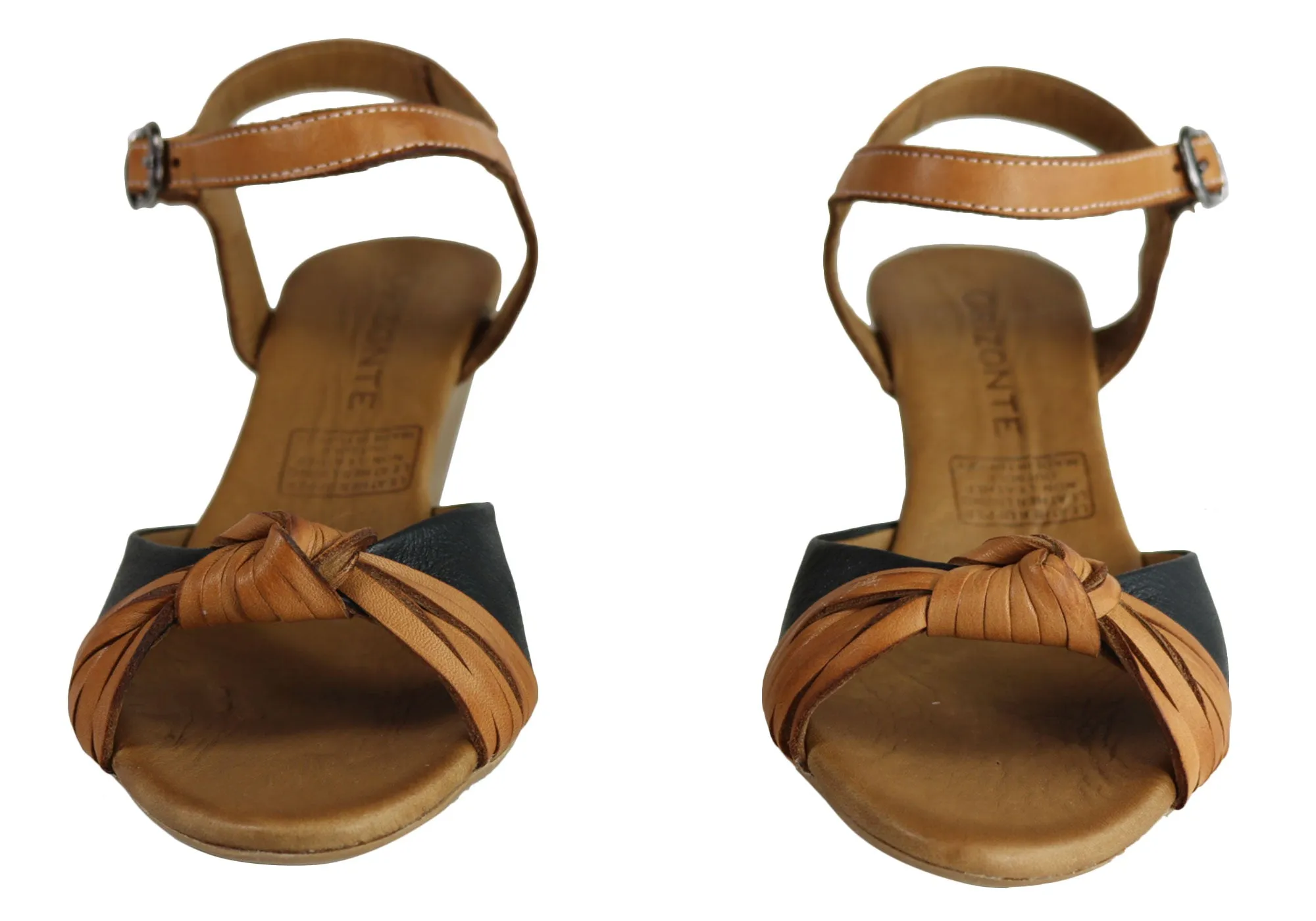 Orizonte Toronto Sandales Femme à Talon Compensé Confortable en Cuir Européen Orizonte Chaussures