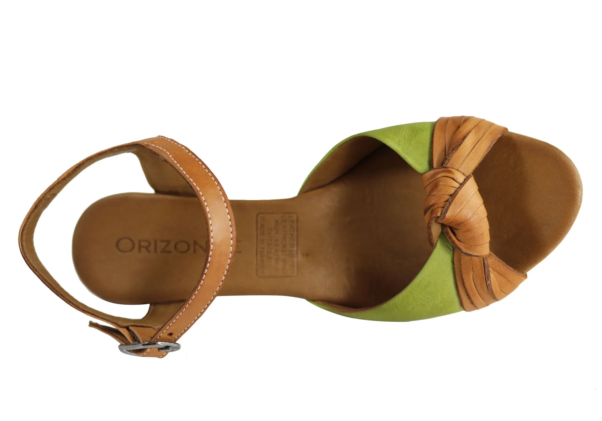 Orizonte Toronto Sandales Femme à Talon Compensé Confortable en Cuir Européen Orizonte Chaussures