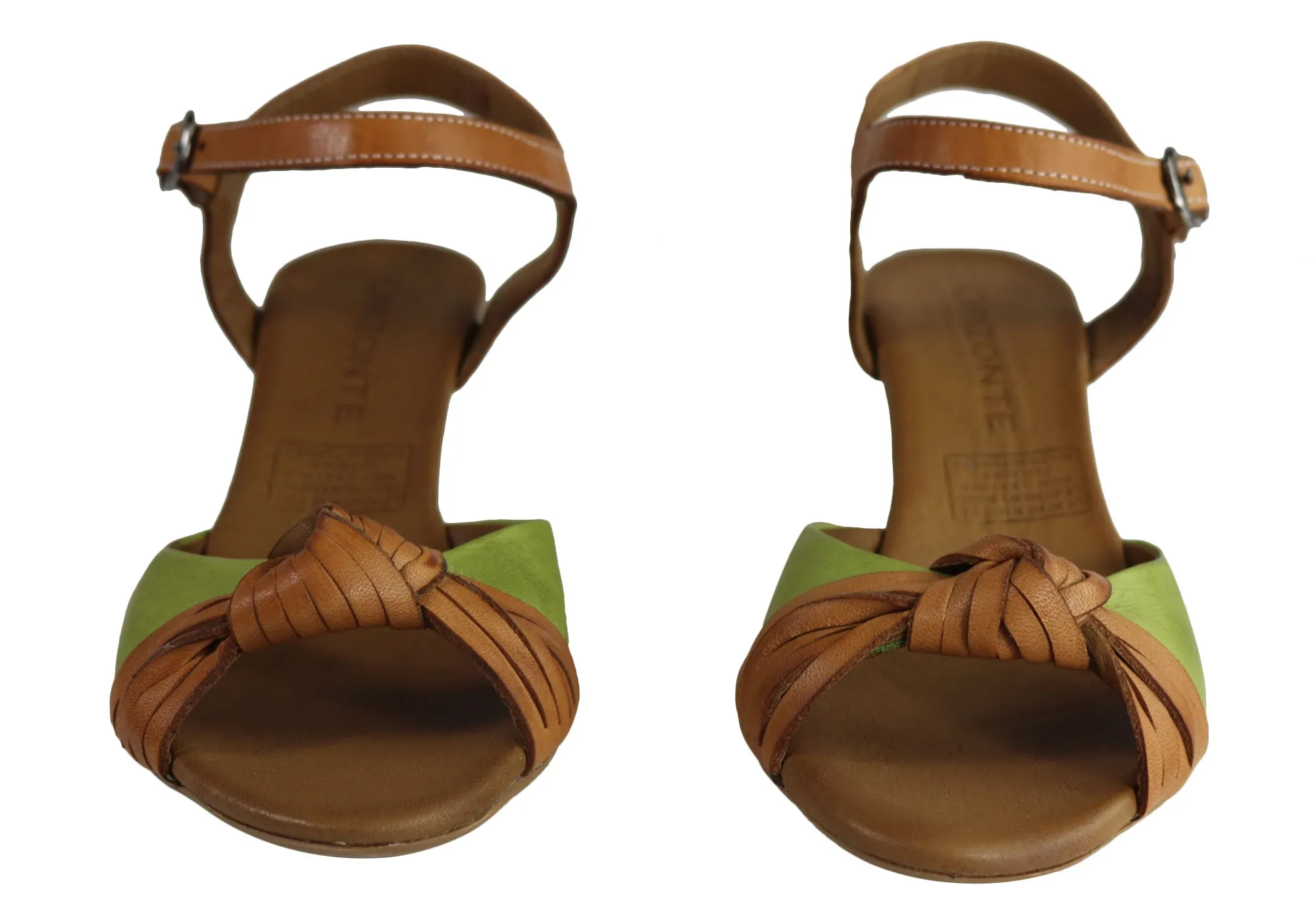 Orizonte Toronto Sandales Femme à Talon Compensé Confortable en Cuir Européen Orizonte Chaussures