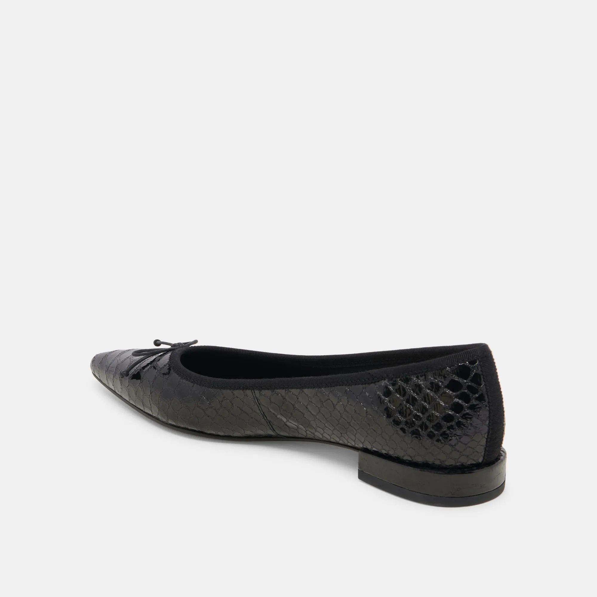 PALANI BALLET FLATS SERPENT MINUIT EMBOSSÉ