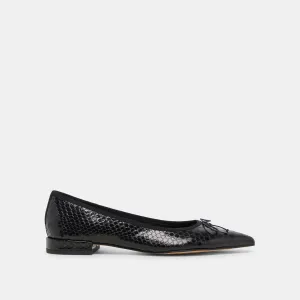 PALANI BALLET FLATS SERPENT MINUIT EMBOSSÉ