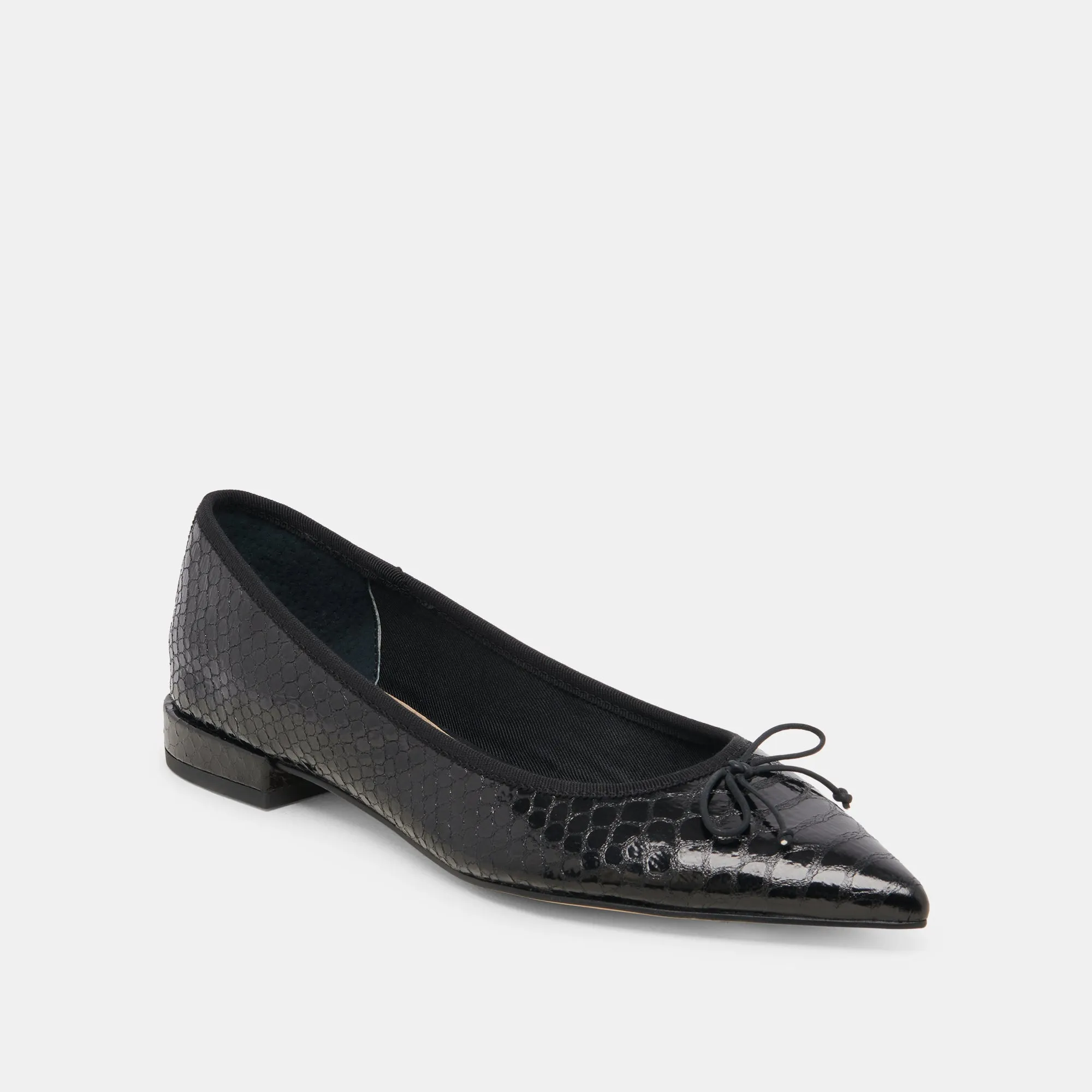 PALANI BALLET FLATS SERPENT MINUIT EMBOSSÉ