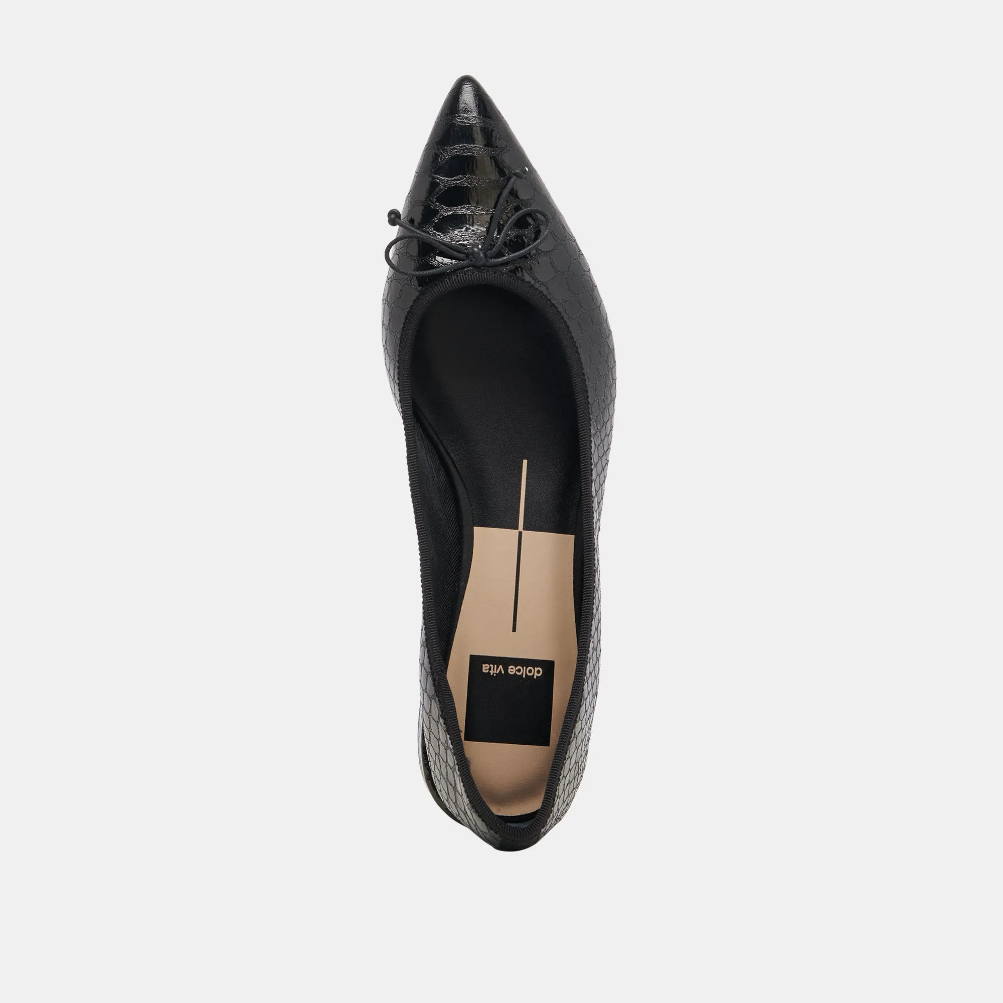 PALANI BALLET FLATS SERPENT MINUIT EMBOSSÉ