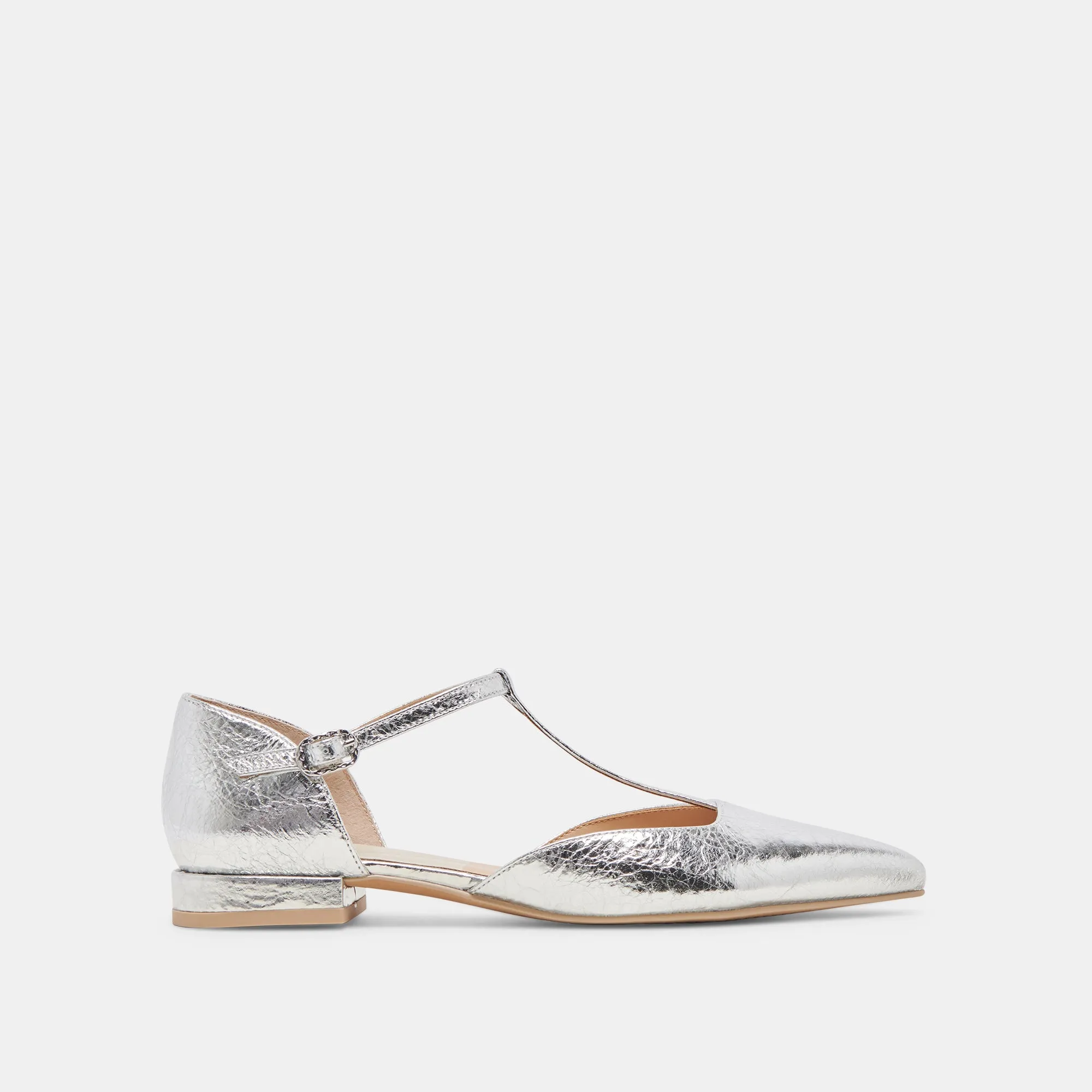 PEATY FLATS CUIR ARGENTÉ VIEILLI