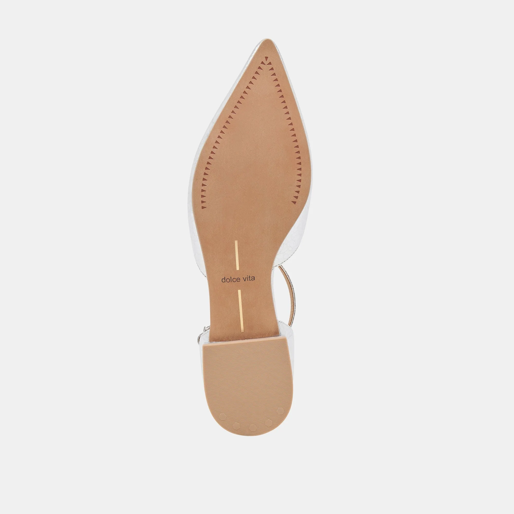 PEATY FLATS CUIR ARGENTÉ VIEILLI