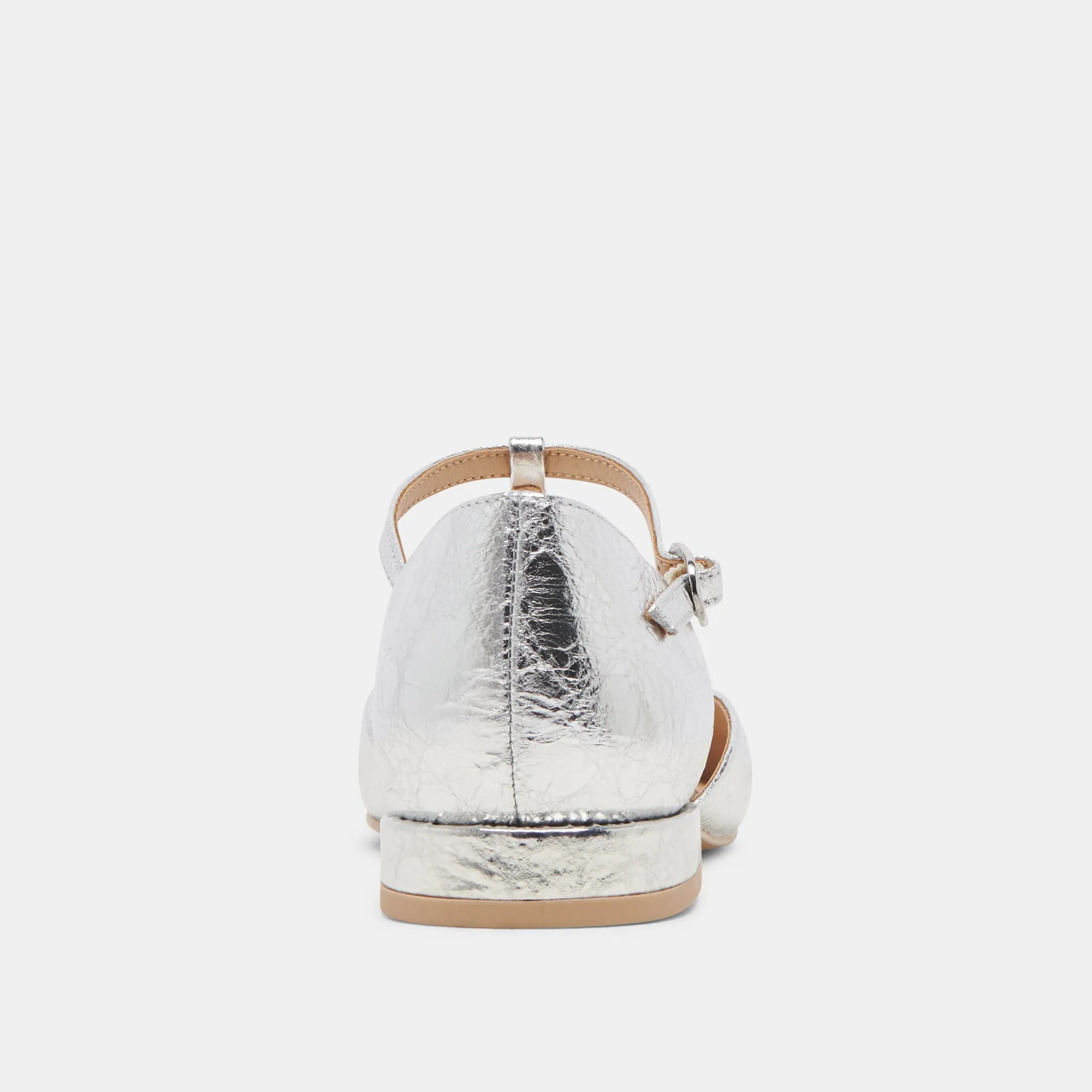 PEATY FLATS CUIR ARGENTÉ VIEILLI