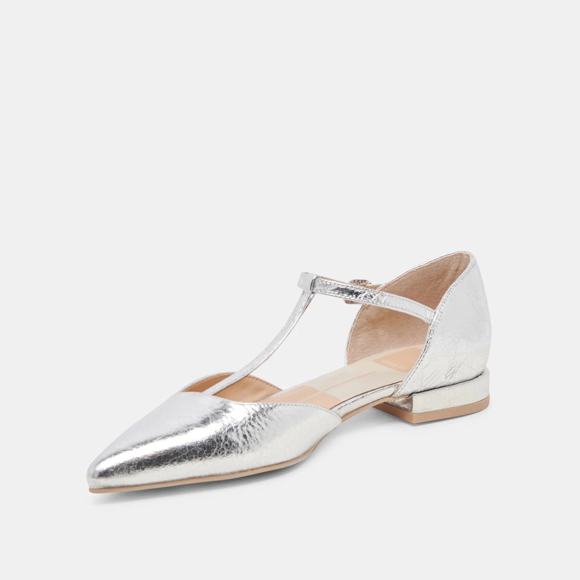 PEATY FLATS CUIR ARGENTÉ VIEILLI
