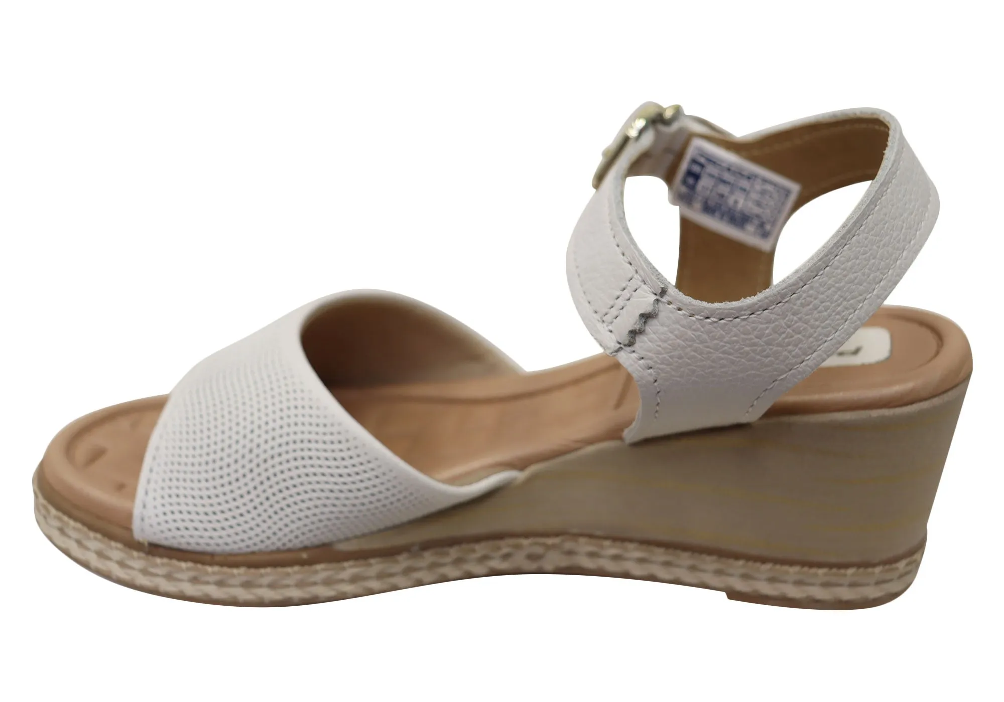 Pegada Jeevany Sandales Femme Brésiliennes Confortables à Talon Compensé en Cuir Pegada