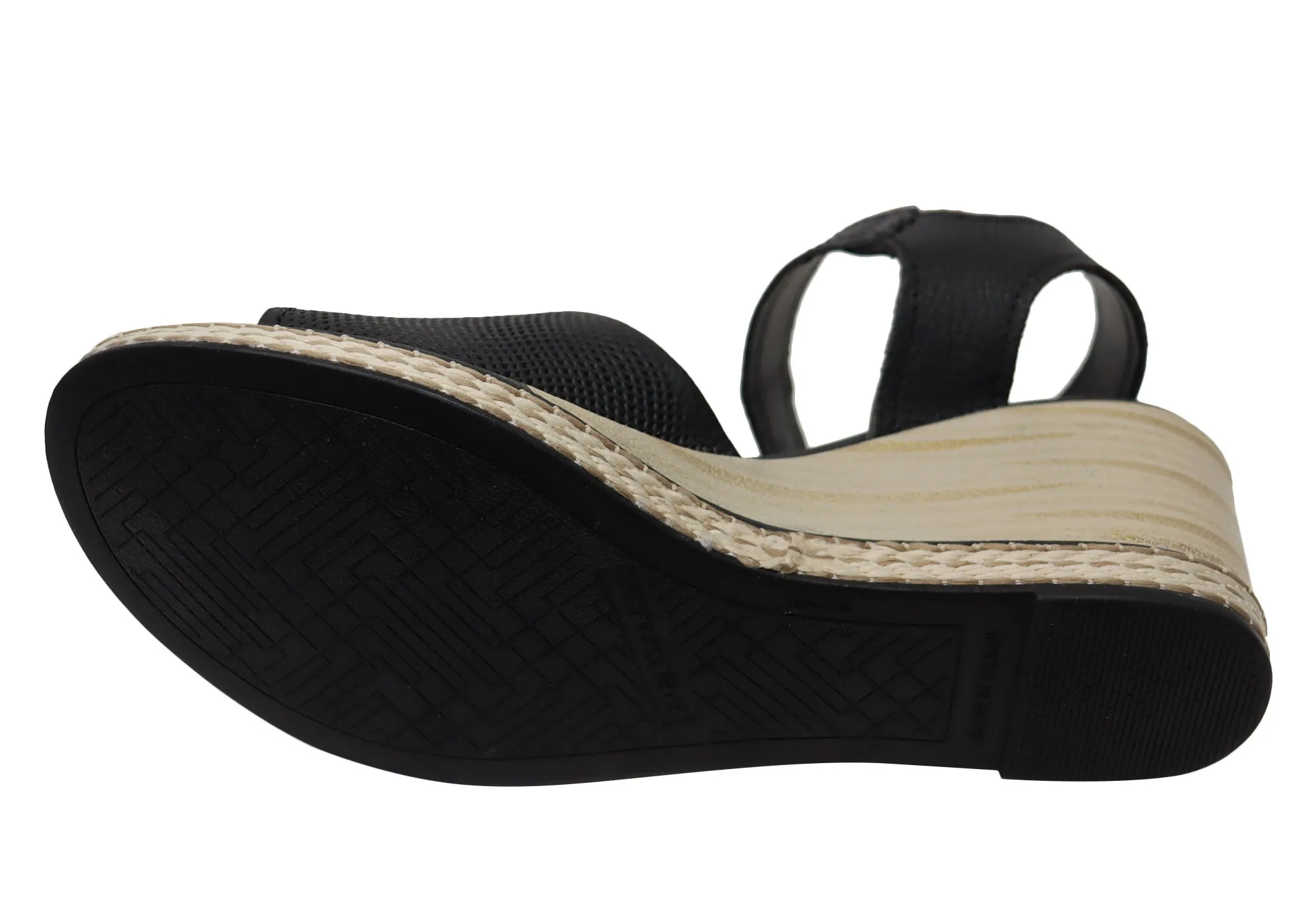 Pegada Jeevany Sandales Femme Brésiliennes Confortables à Talon Compensé en Cuir Pegada