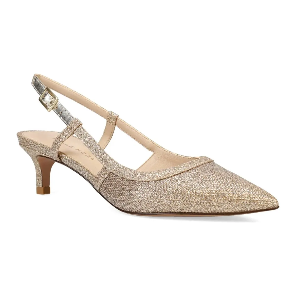Pelle Moda Femme Deena 2 Textile Platine Or