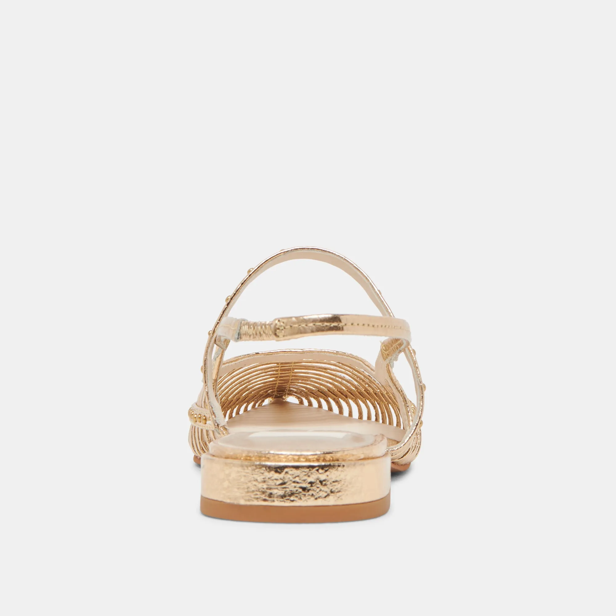 PHINLY FLATS CUIR DORÉ VIEILLI