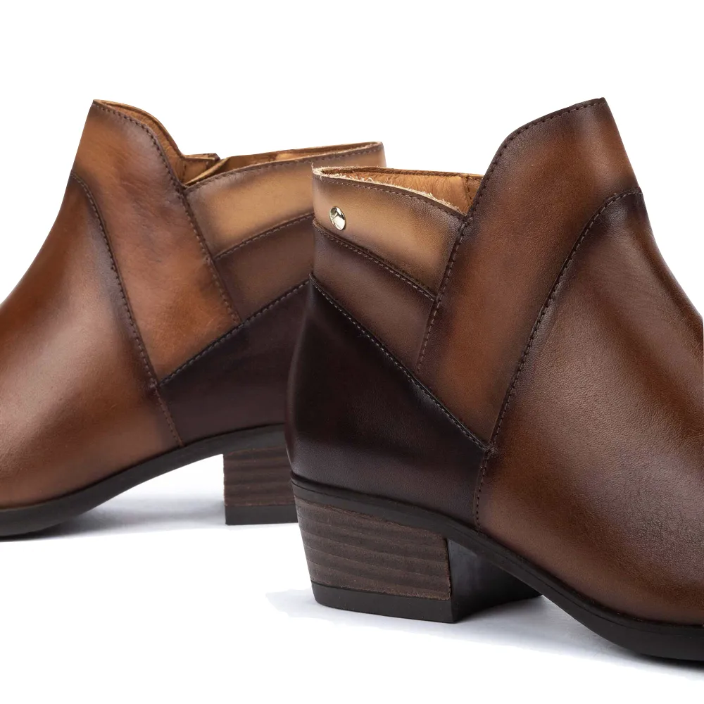 Pikolinos Bottes Femmes Daroca en Cuir à Enfiler en Cuero Tan