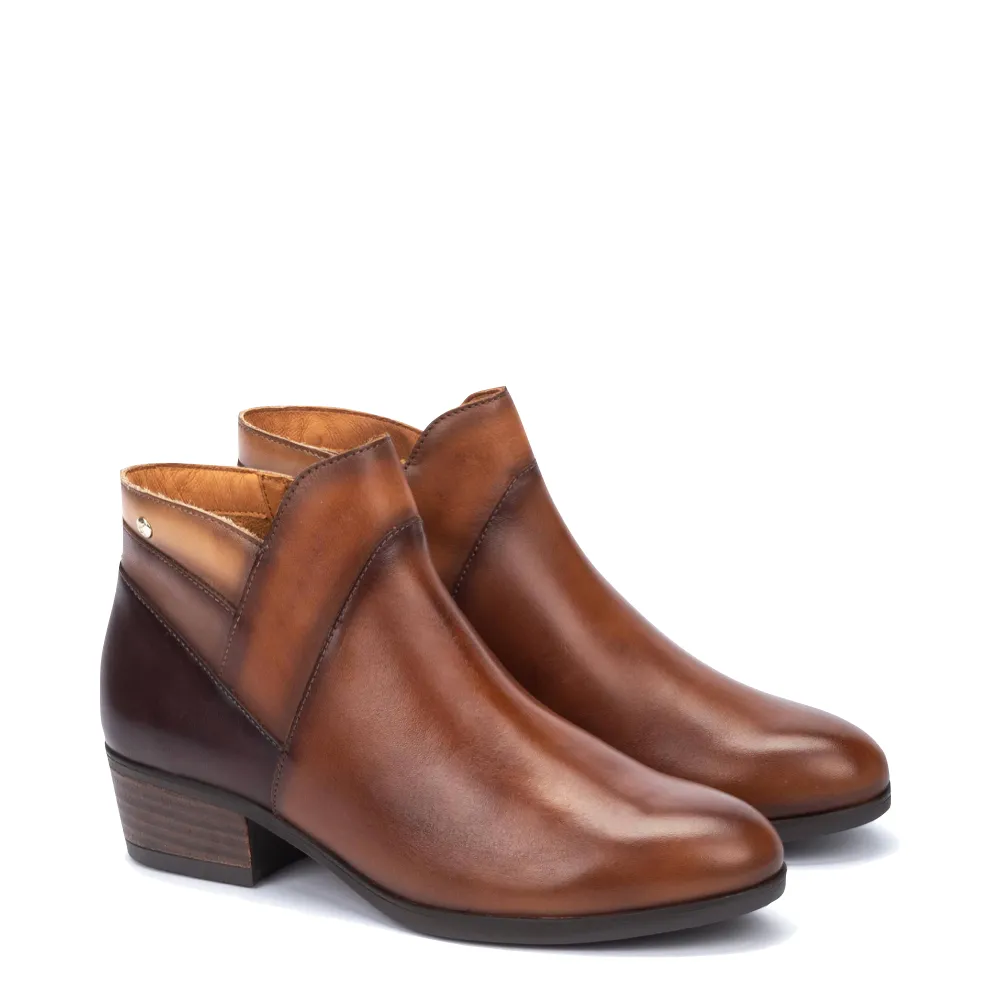 Pikolinos Bottes Femmes Daroca en Cuir à Enfiler en Cuero Tan