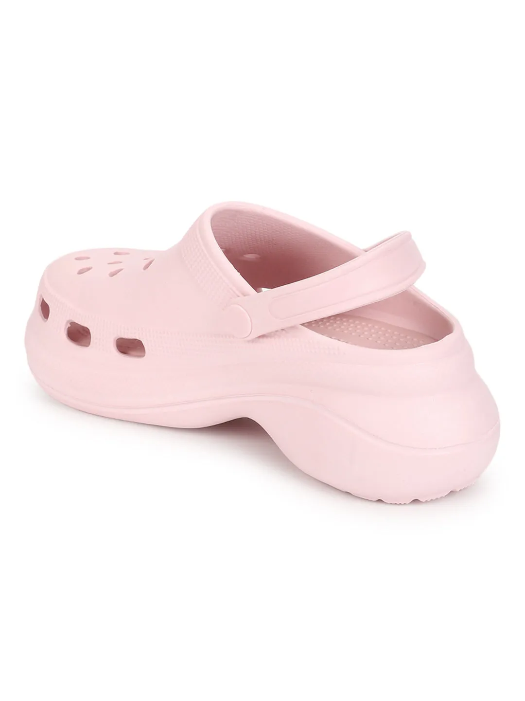 Mules en PU rose à enfiler style Crocs (TC-RS3479-PNK)