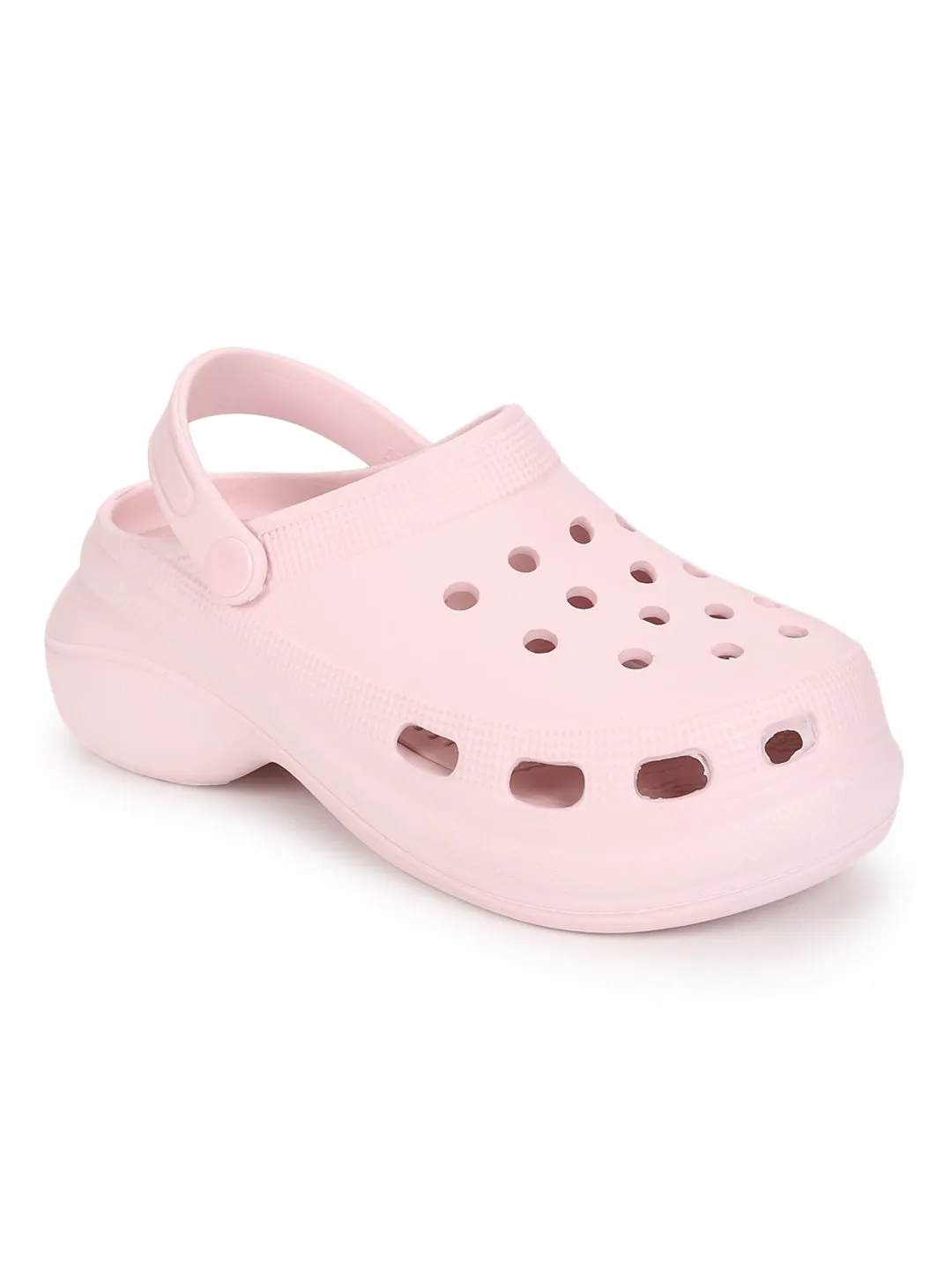 Mules en PU rose à enfiler style Crocs (TC-RS3479-PNK)