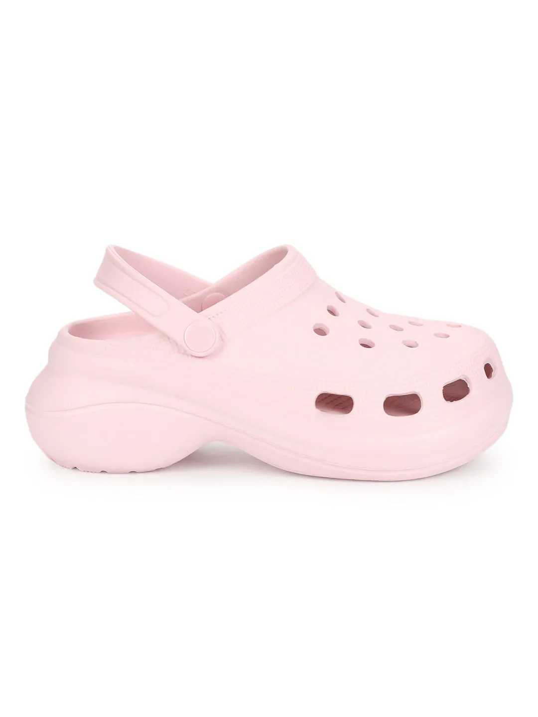 Mules en PU rose à enfiler style Crocs (TC-RS3479-PNK)