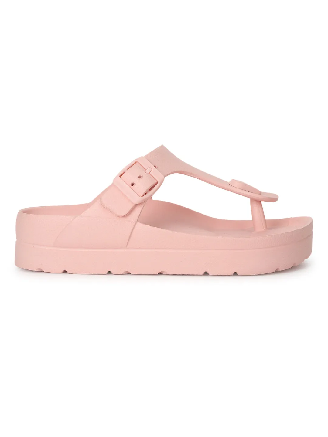 Ballerines en PU rose à enfiler (TC-RS3480-PNK)