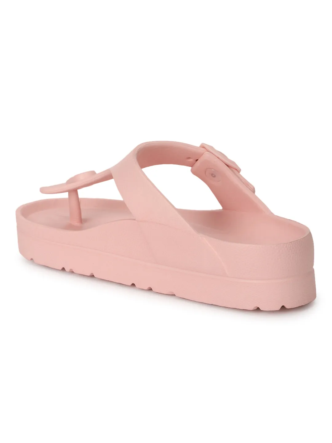 Ballerines en PU rose à enfiler (TC-RS3480-PNK)