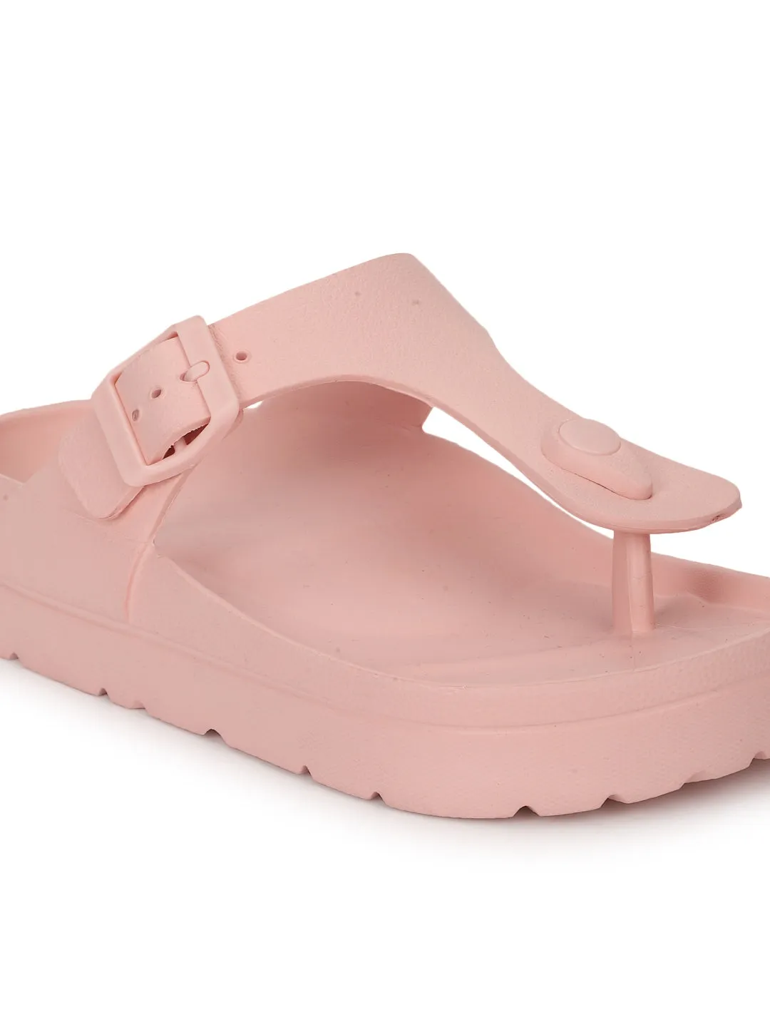 Ballerines en PU rose à enfiler (TC-RS3480-PNK)