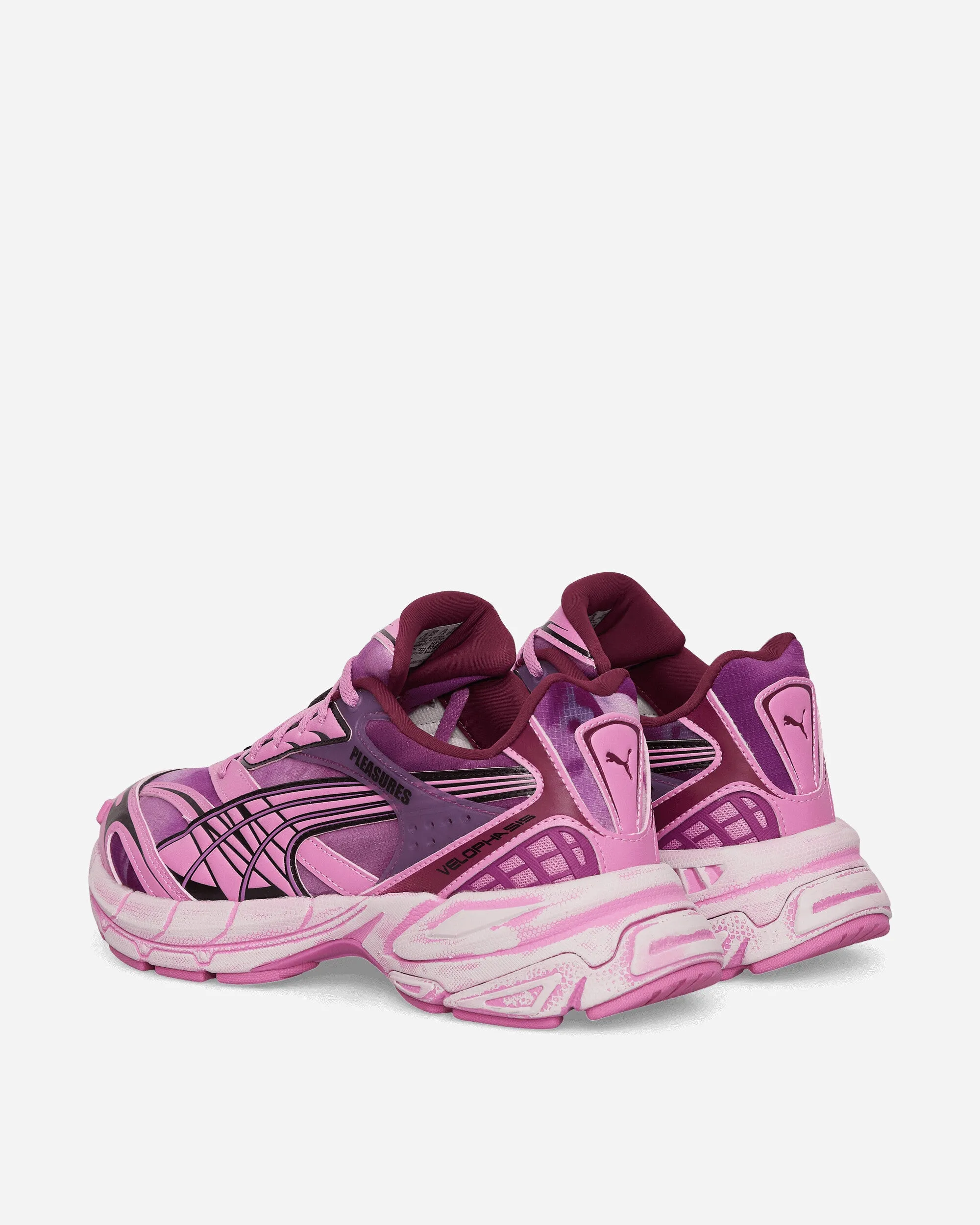Pleasures Velophasis Sneakers Surteintées Vin de Raisin / Mauve Pop