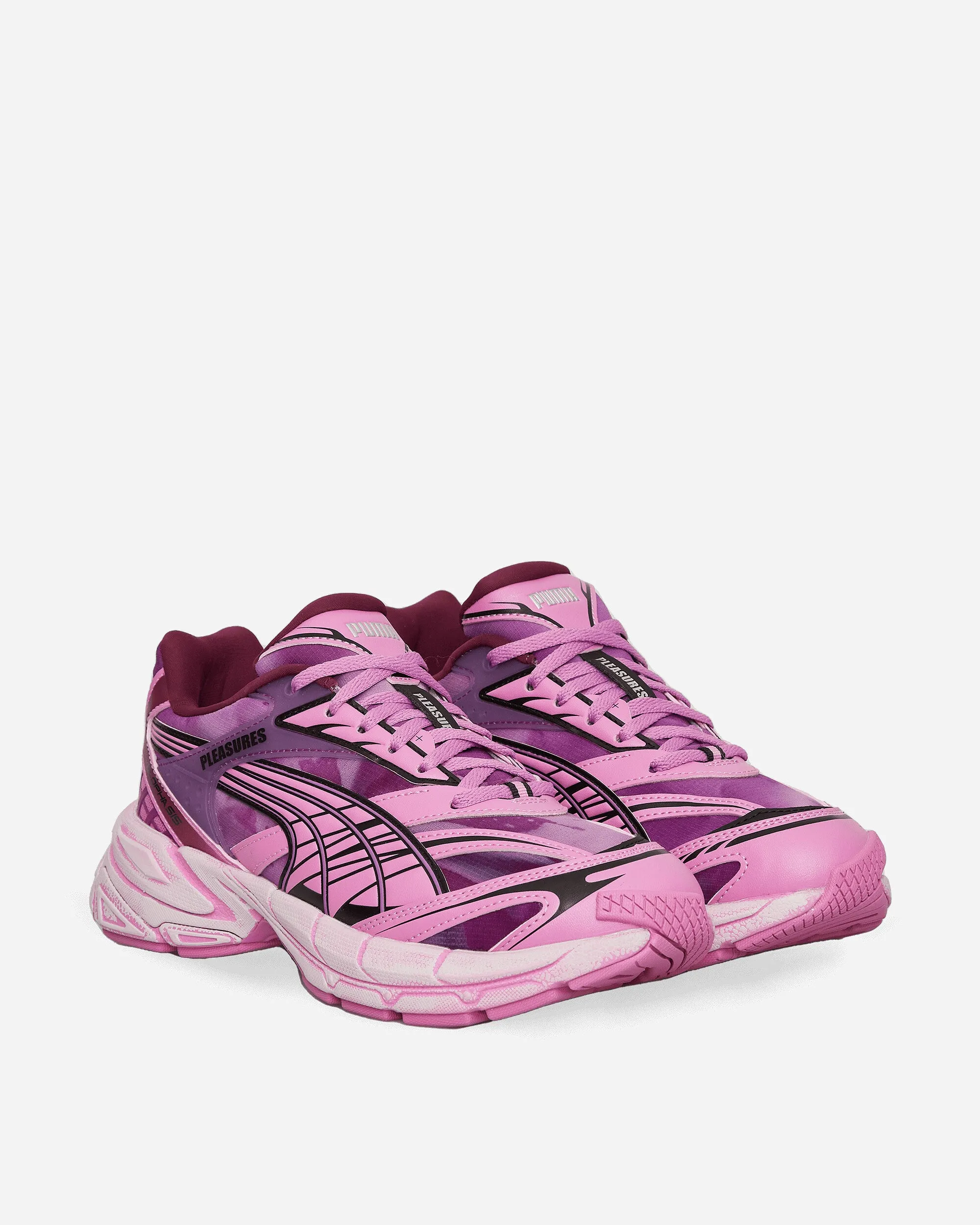 Pleasures Velophasis Sneakers Surteintées Vin de Raisin / Mauve Pop