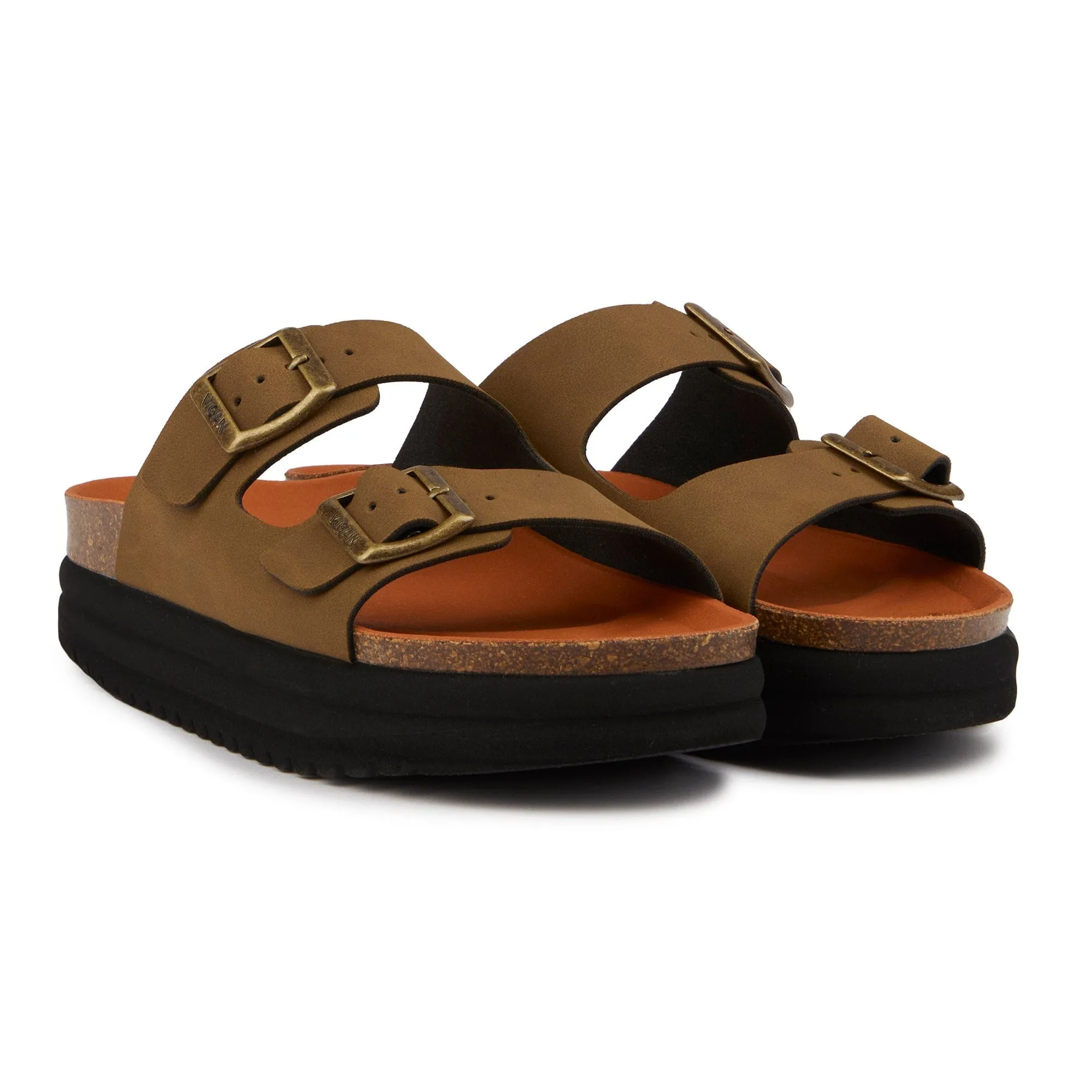 Sandales Plum pour femme à semelle végane | Marron