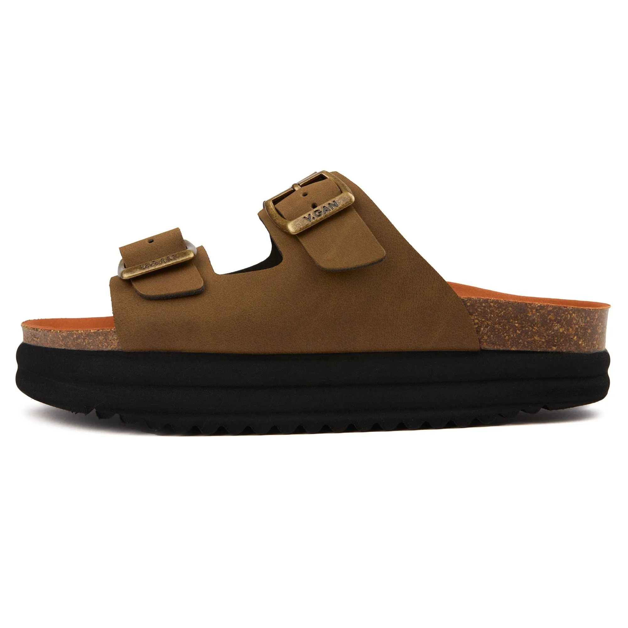 Sandales Plum pour femme à semelle végane | Marron