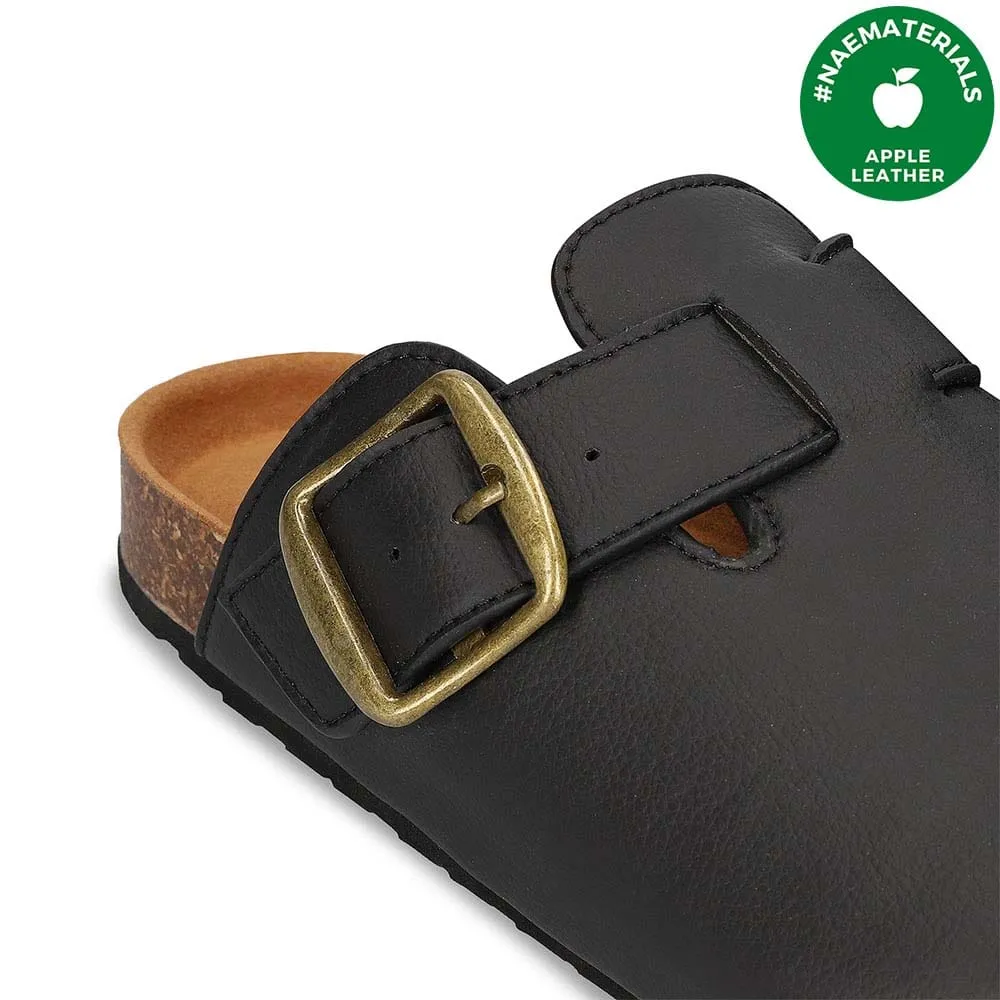 Poda Mules Unisex Vegan en Cuir de Pomme | Noir