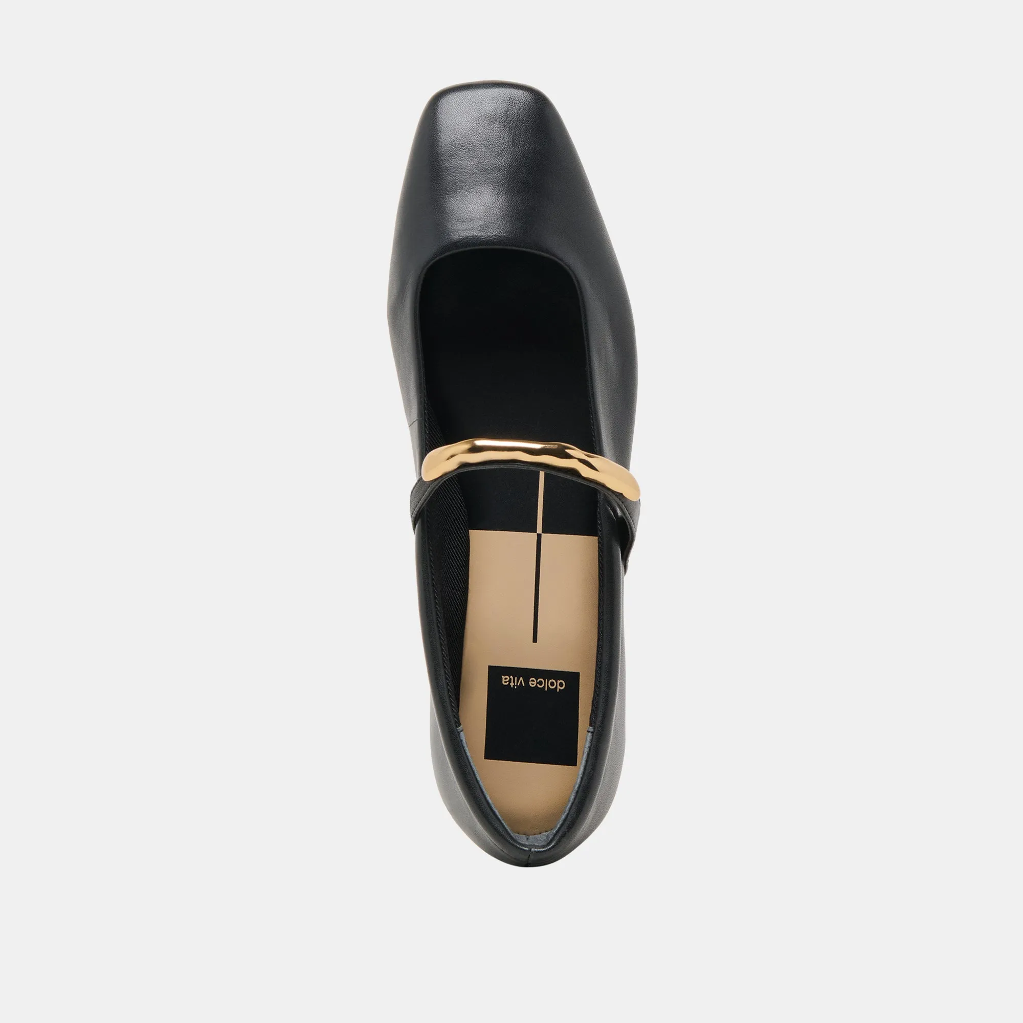 BALLERINES RADYA EN CUIR NOIR
