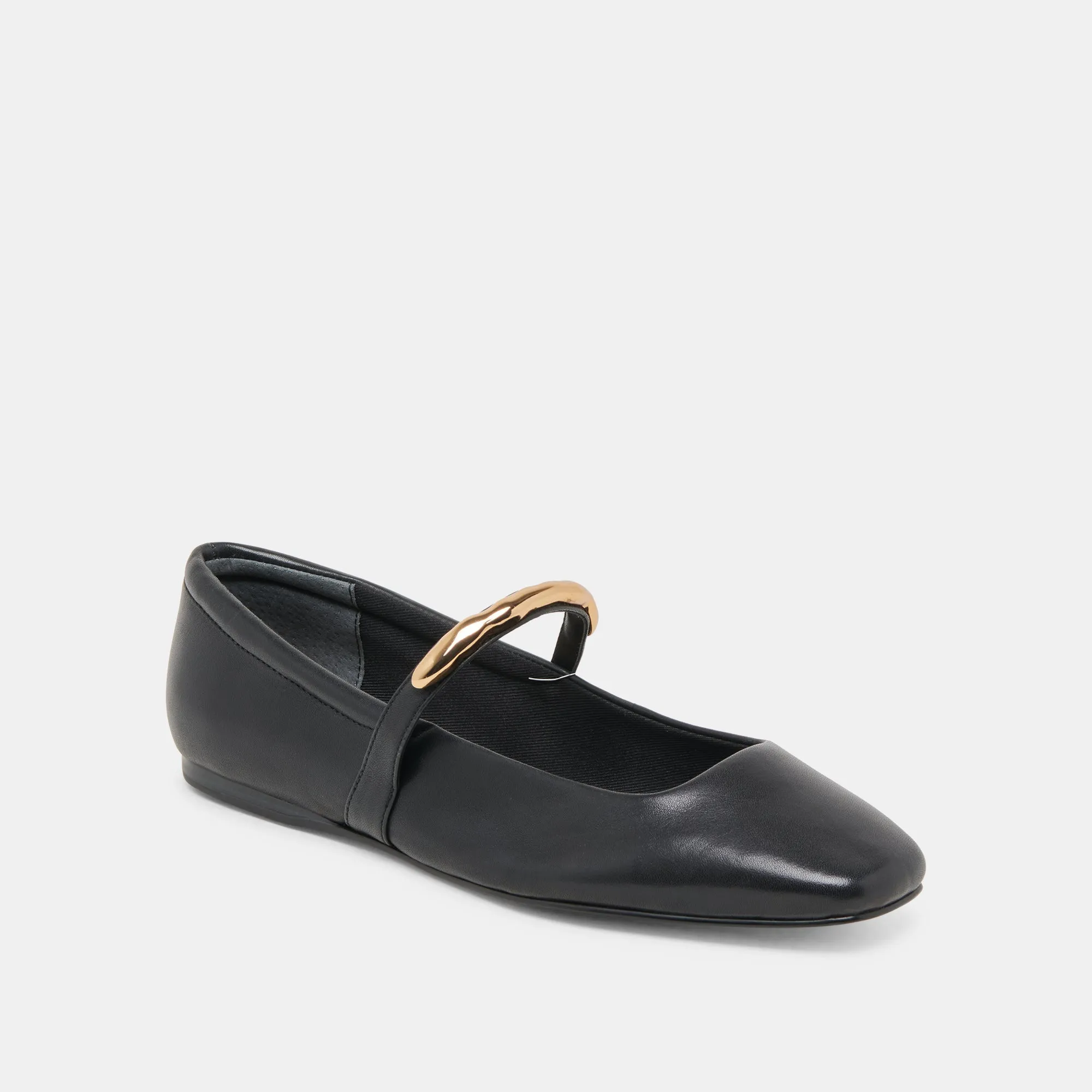 BALLERINES RADYA EN CUIR NOIR