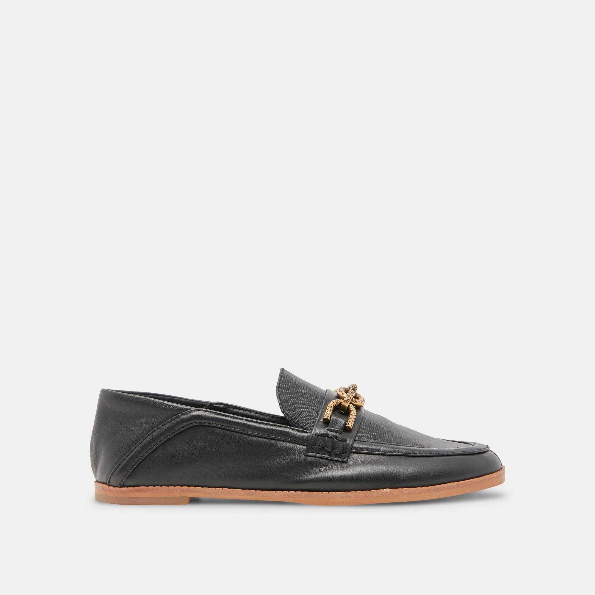 REIGN FLATS CUIR NOIR