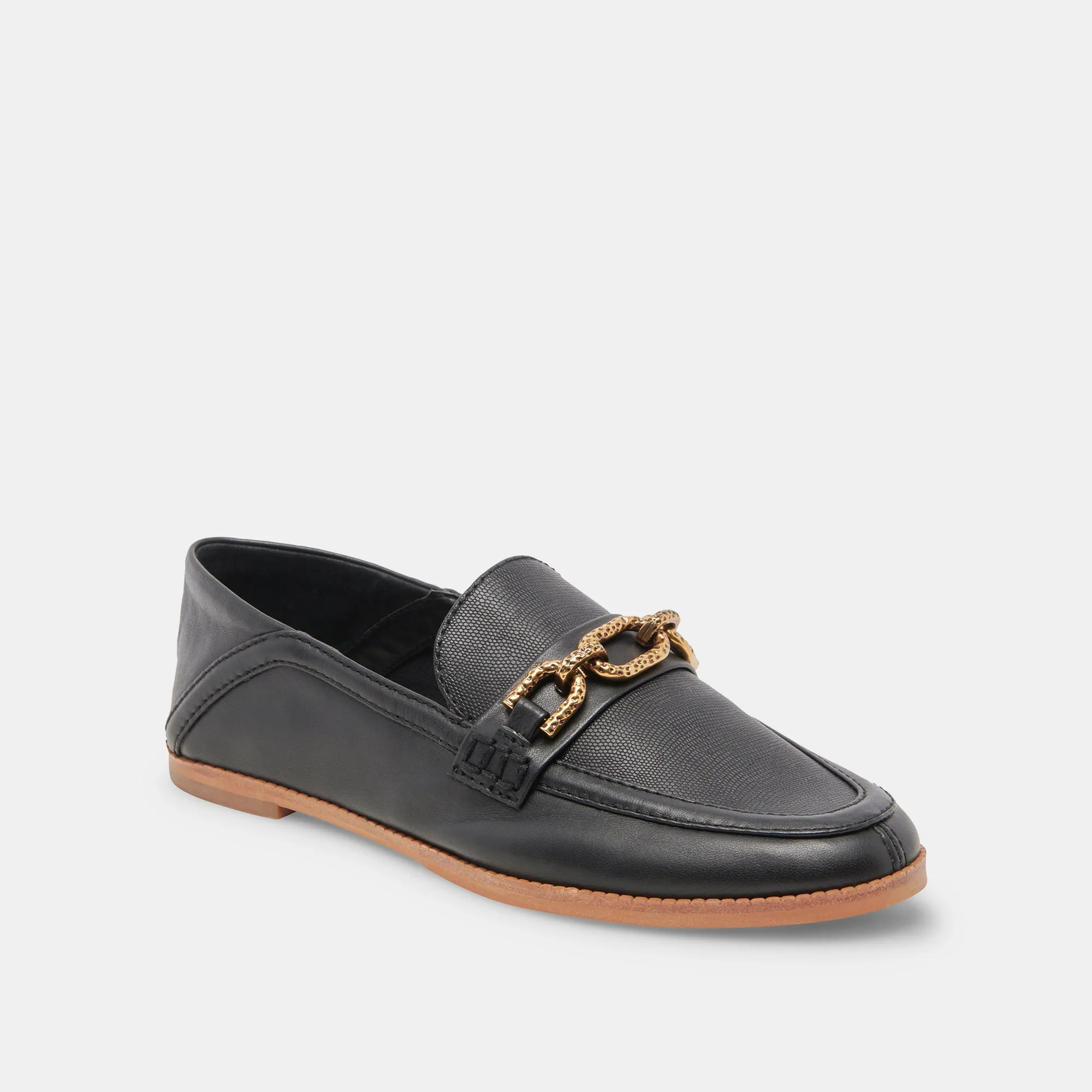 REIGN FLATS CUIR NOIR