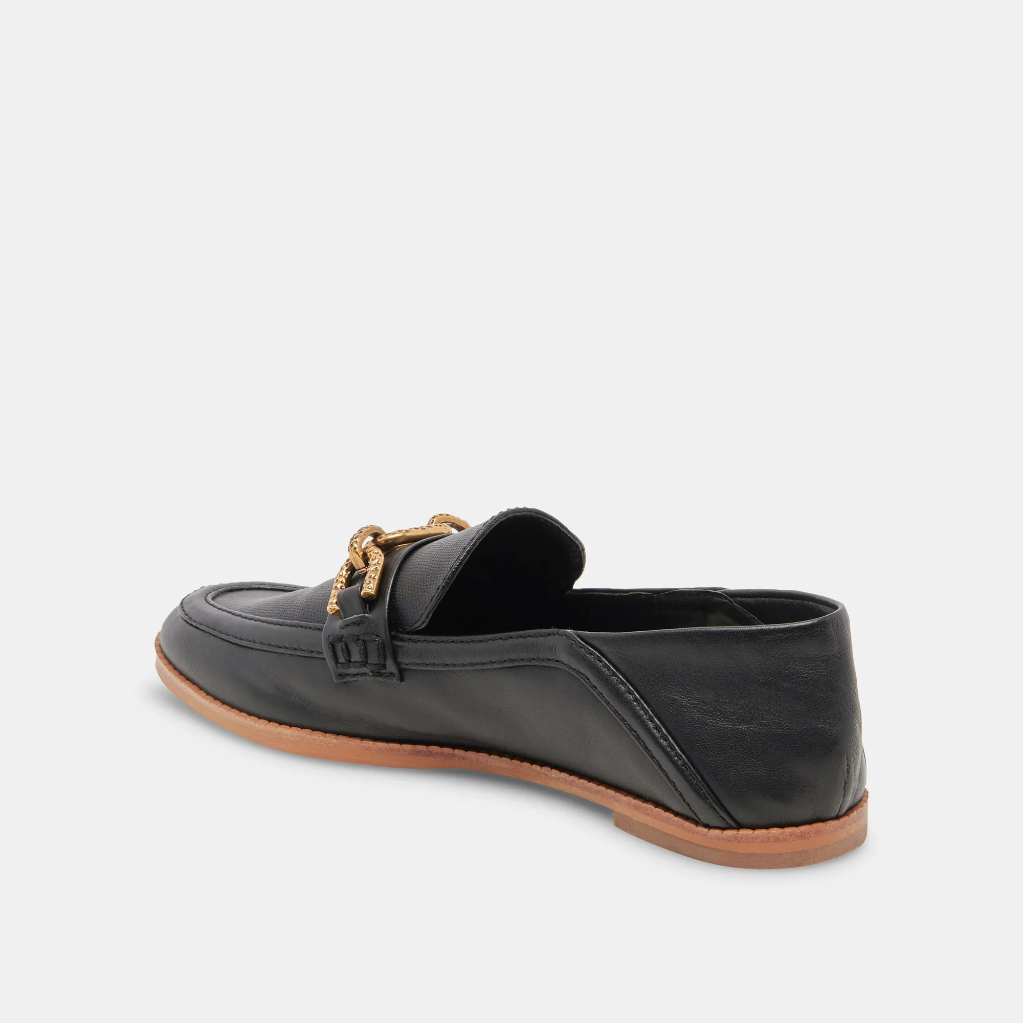 REIGN FLATS CUIR NOIR