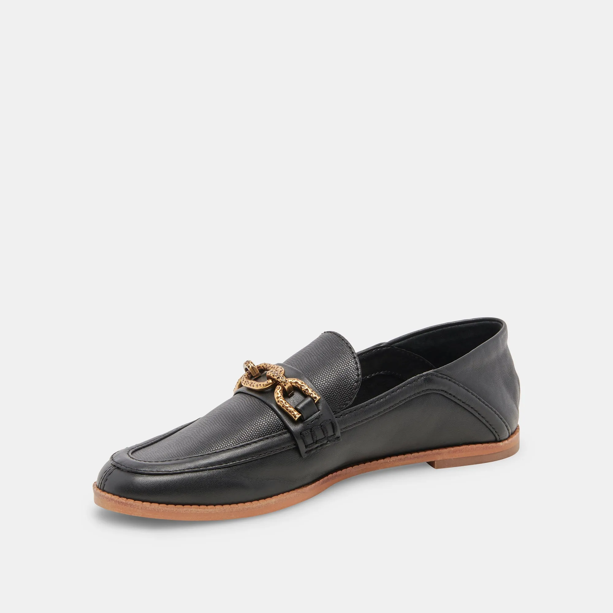 REIGN FLATS CUIR NOIR