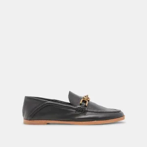 REIGN FLATS CUIR NOIR