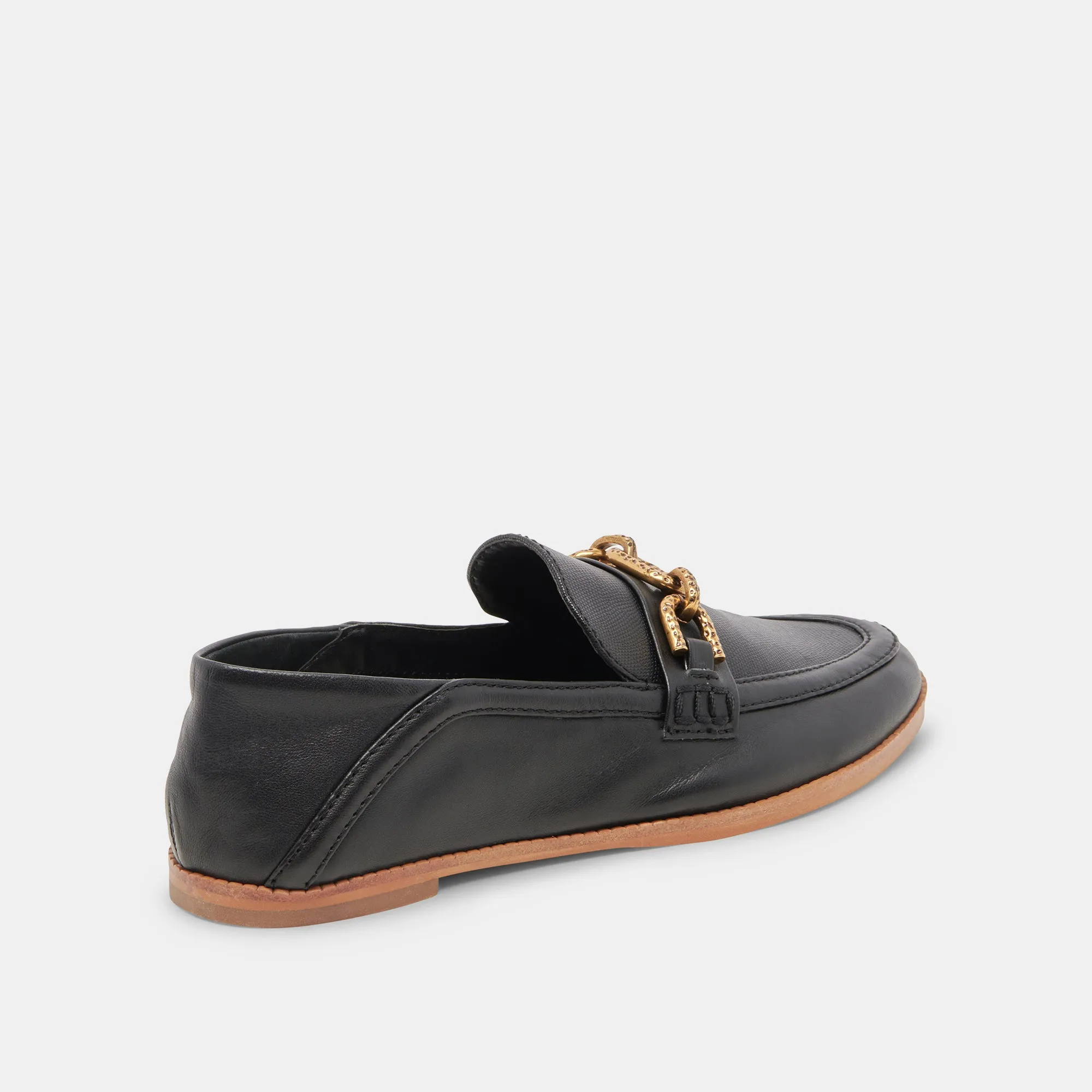 REIGN FLATS CUIR NOIR