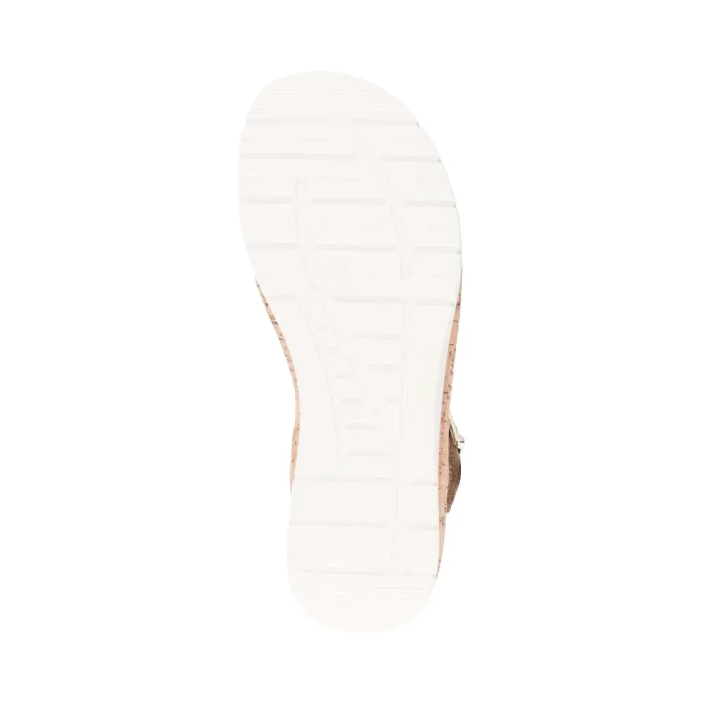 Sandale à talon compensé Gizela 50 pour femme en Aperol/Fuchsia/Absinthe/Muscat