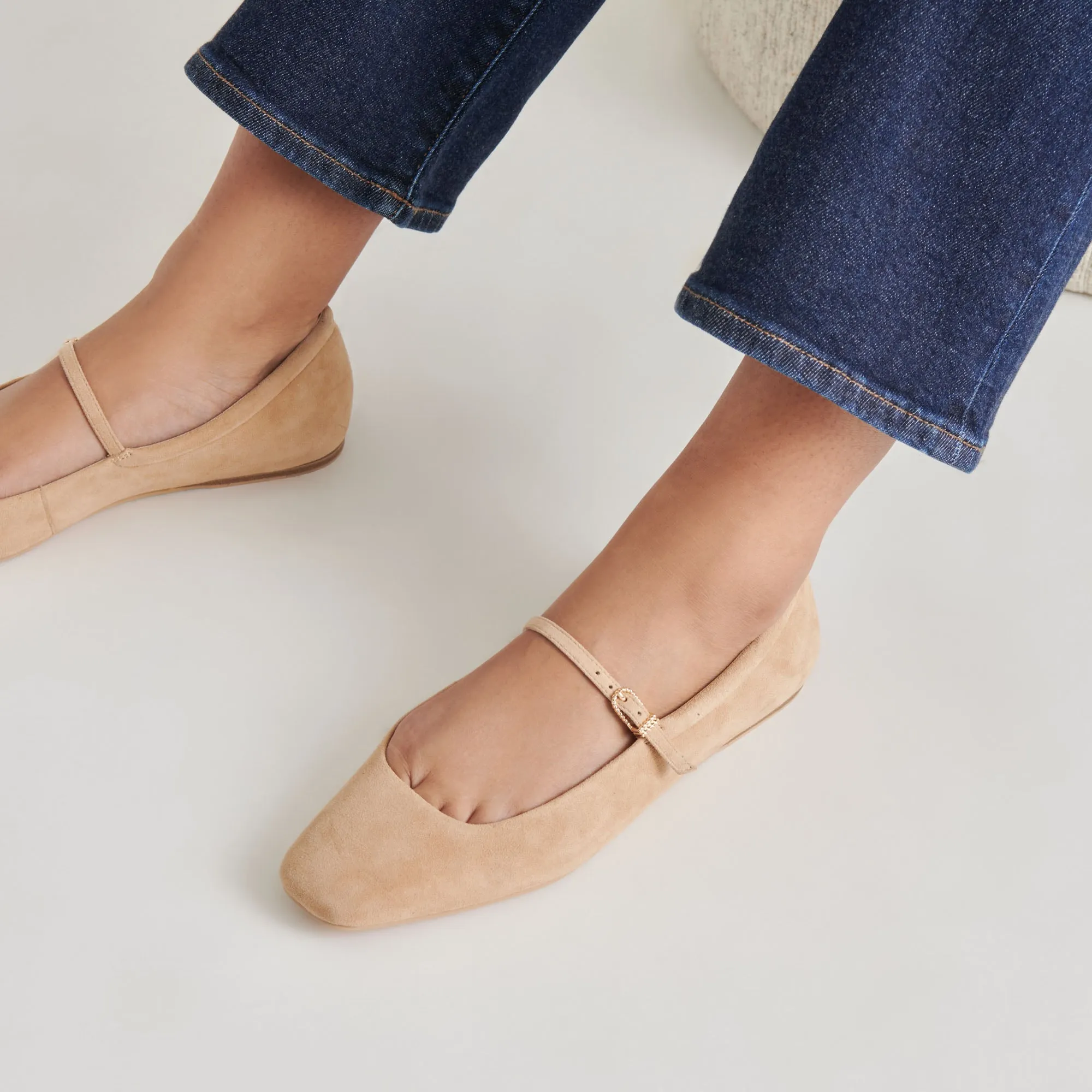 BALLERINES REYES EN DAIM DE BAMBOU
