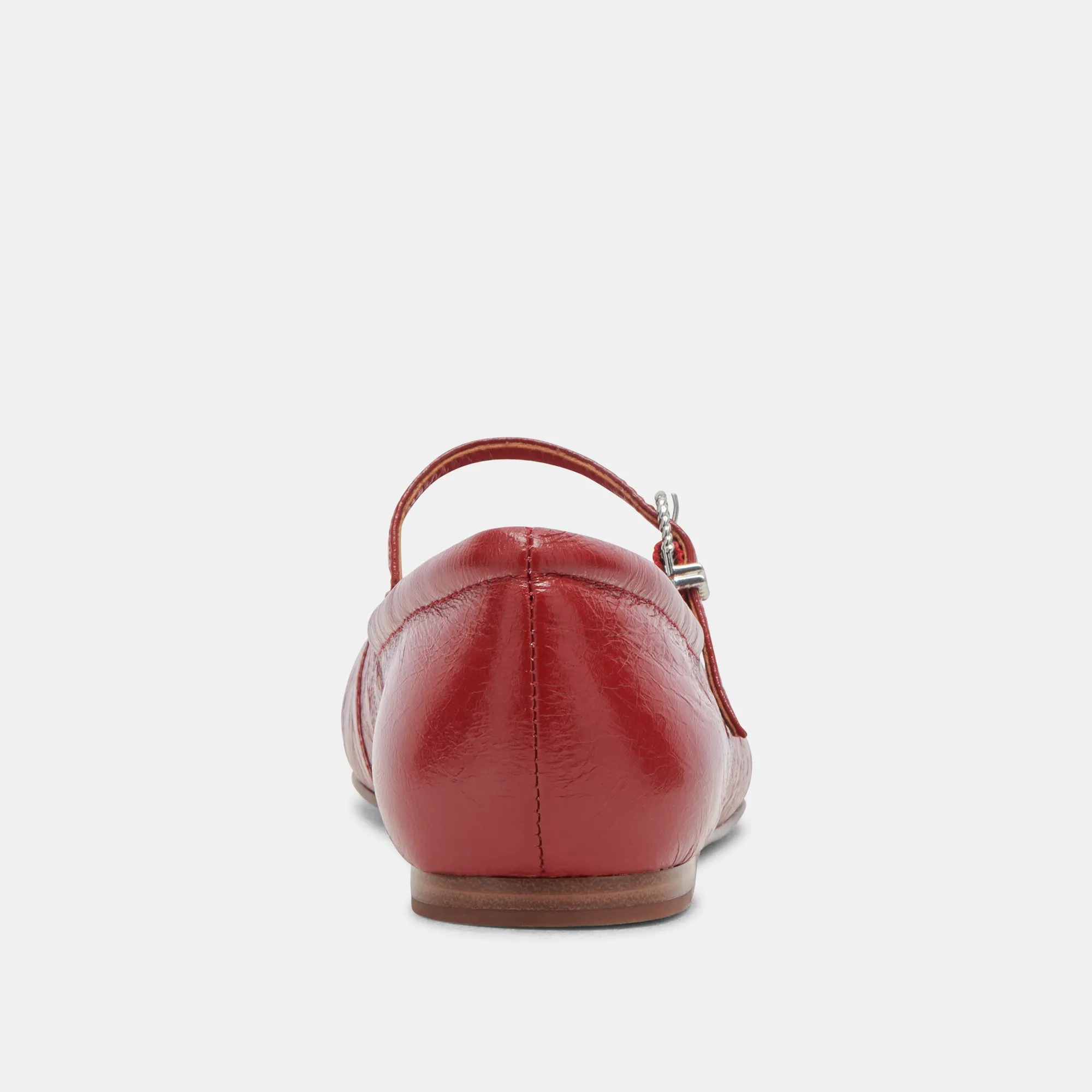 BALLERINES REYES ROUGE VERNIS FROISSÉ